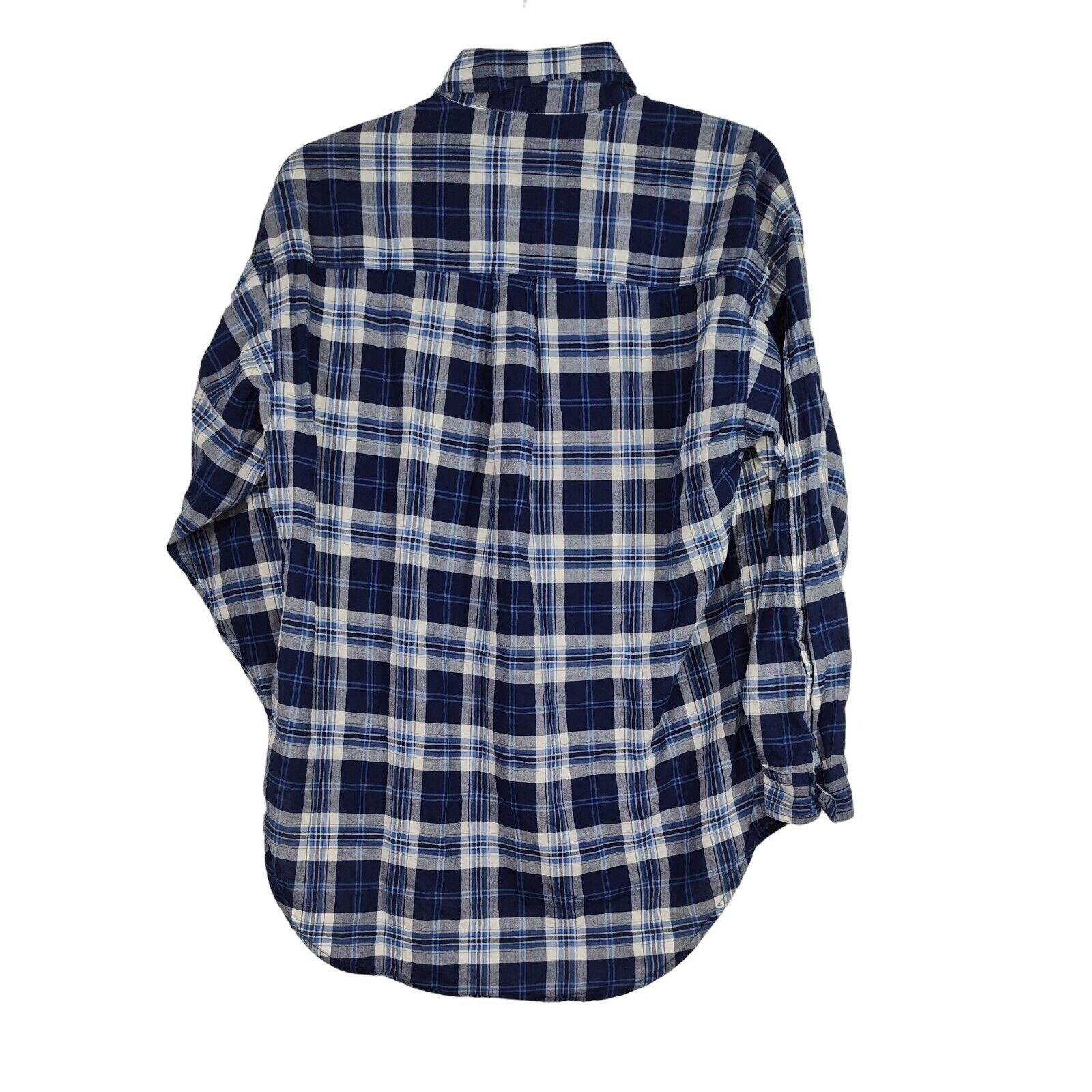Bdg BDG Button Up Shirt Men Size S Blue White Plaid Flap Pockets Size US S / EU 44-46 / 1 - 3 Thumbnail