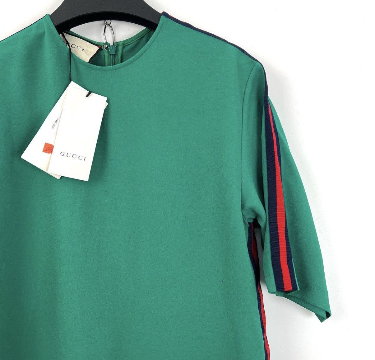 Gucci Gucci/Classic Red & Green Web Dress K12 Size XS / US 0-2 / IT 36-38 - 3 Thumbnail