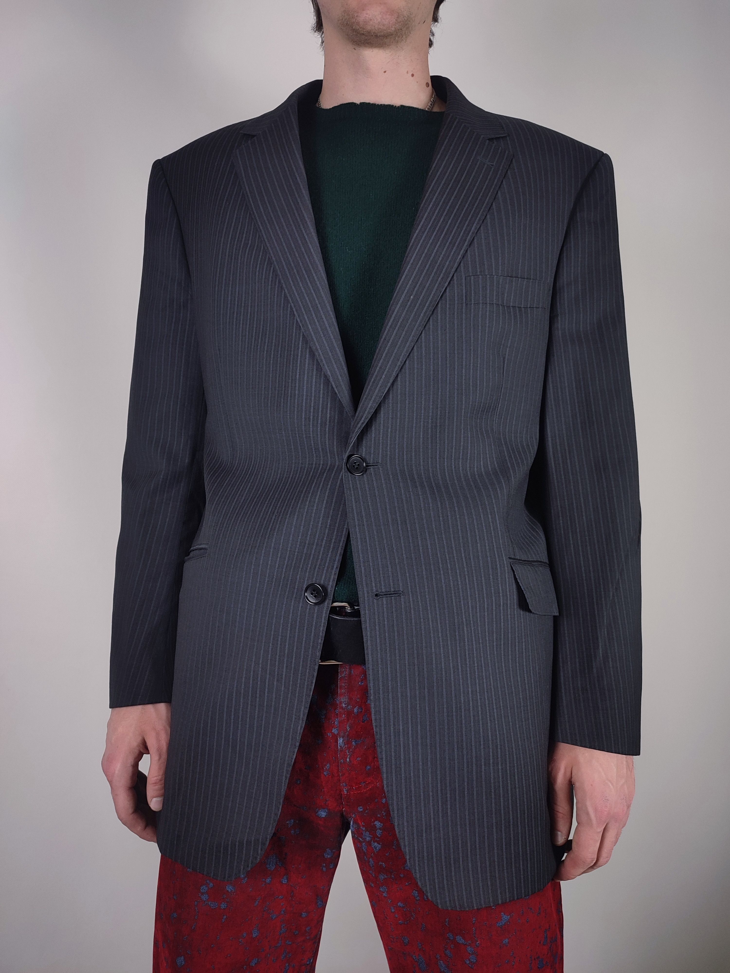 Balmain Vintage Balmain Stripe Long Blazer Size 48R - 1 Thumbnail