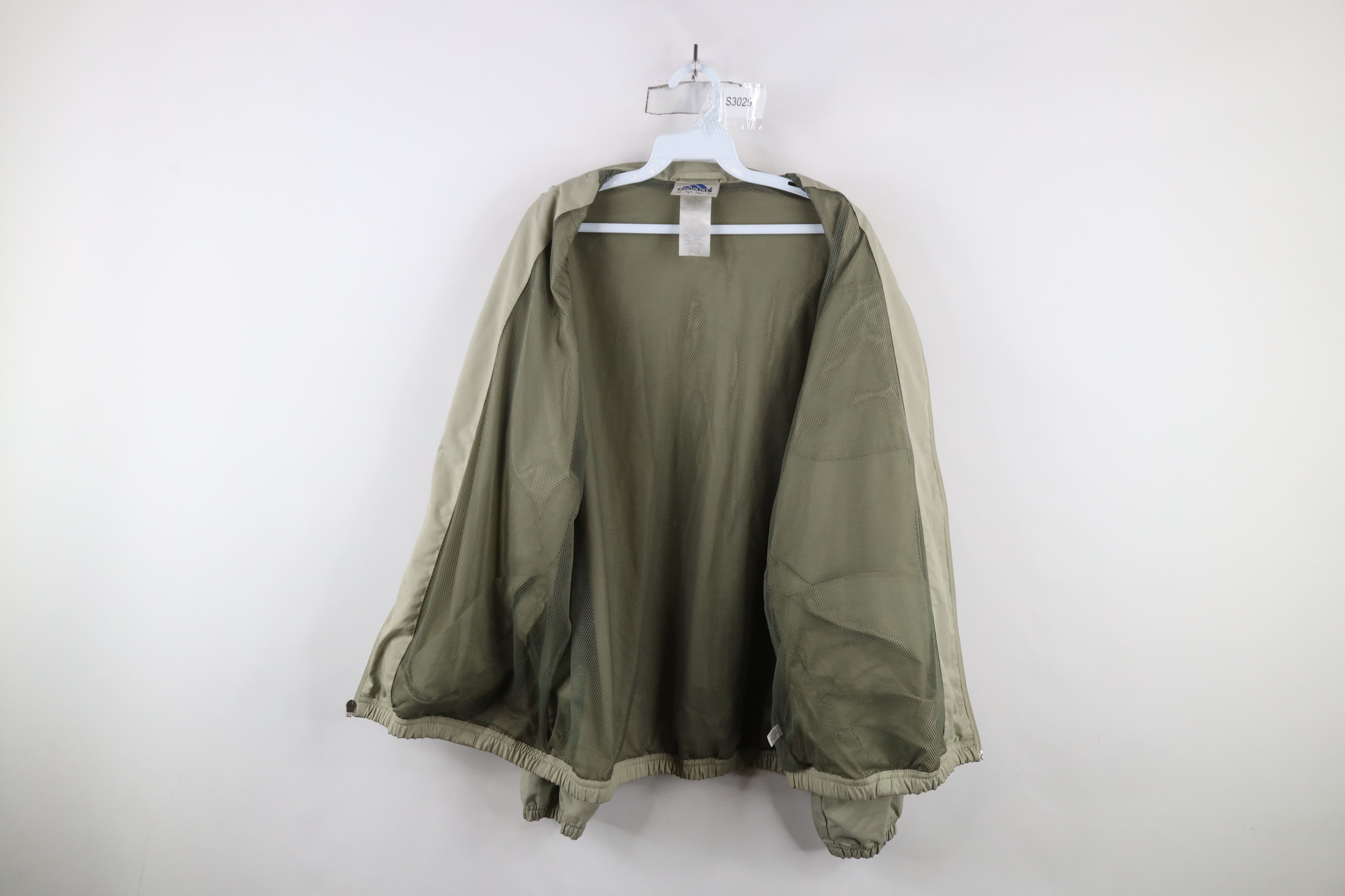 Adidas × Vintage Vintage 90s Adidas Spell Out Lined Windbreaker Jacket Green Size US L / EU 52-54 / 3 - 12 Thumbnail