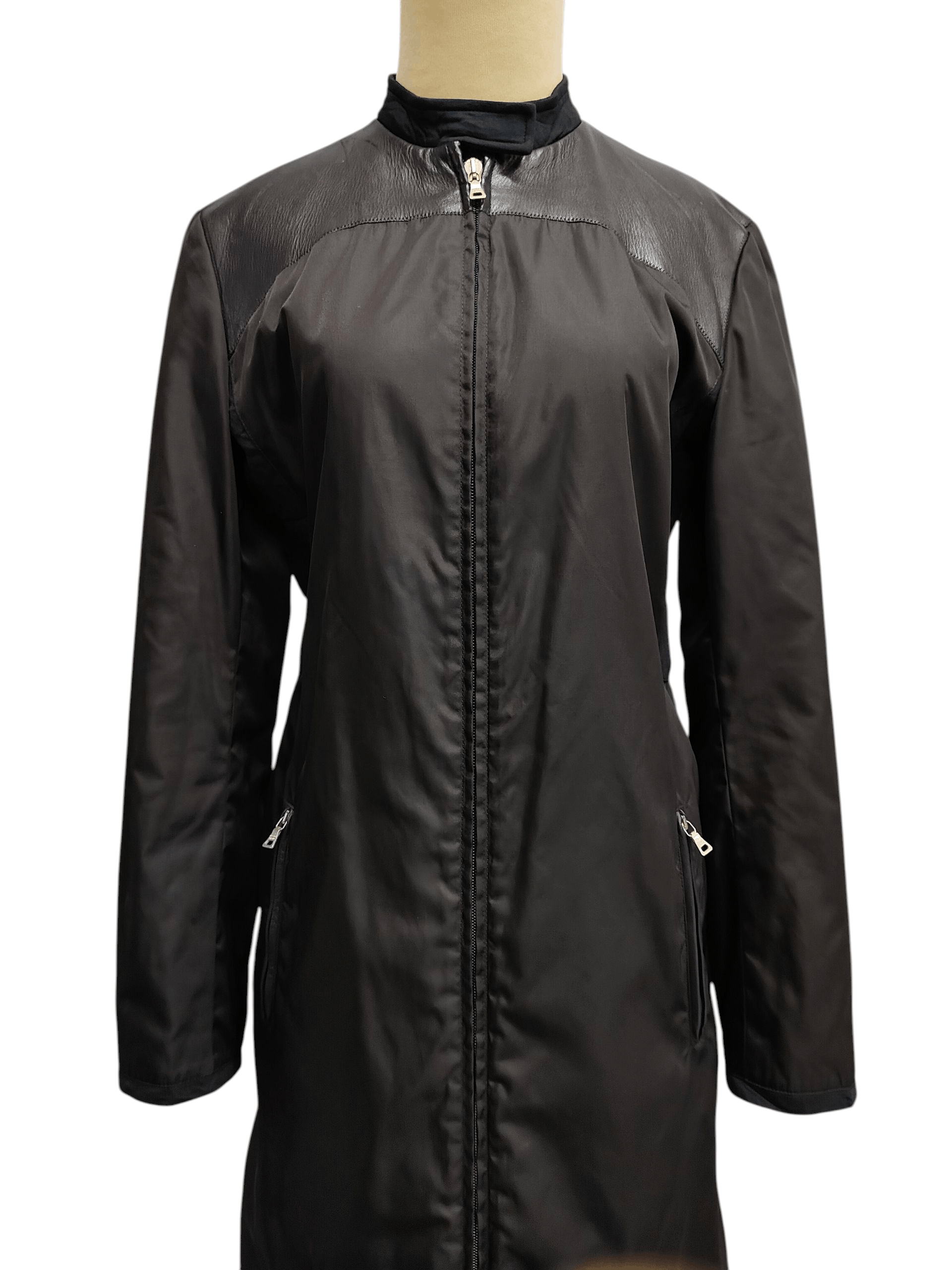 Prada 00s PRADA- Leather Shoulder Coat Archive Minimal Techwear Size M / US 6-8 / IT 42-44 - 2 Thumbnail
