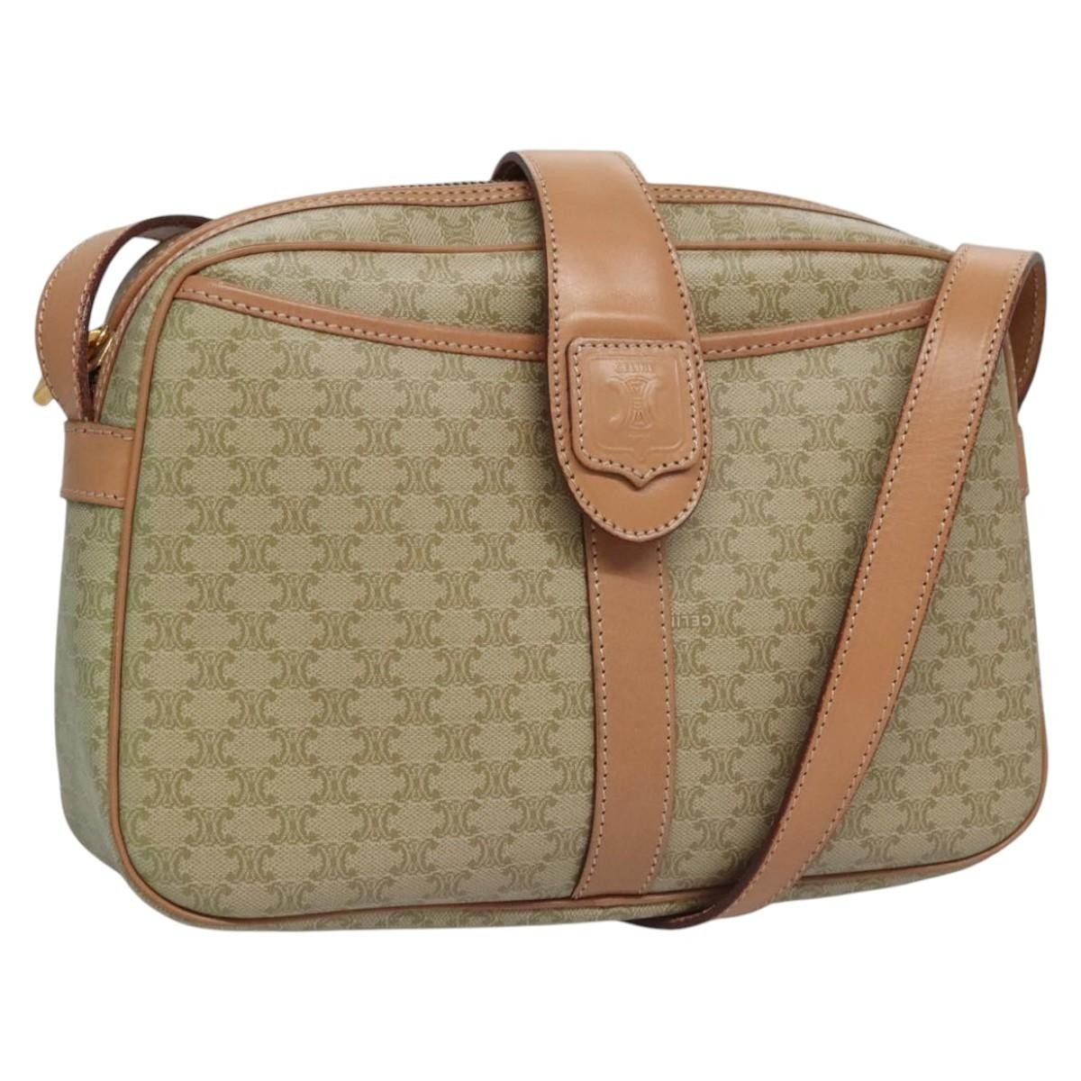 Celine Celine Vintage Macadam Shoulder Bag Canvas and Leather Size ONE SIZE - 1 Thumbnail