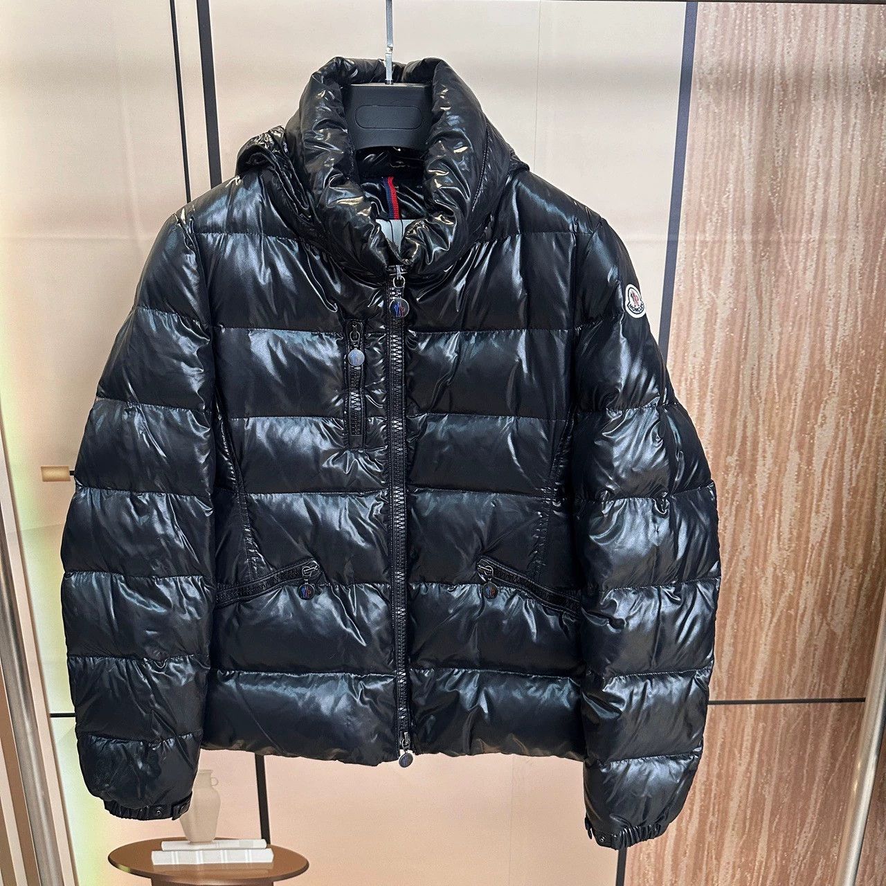 Moncler moncler black shiny hooded down jacket Size US XL / EU 56 / 4 - 1 Thumbnail