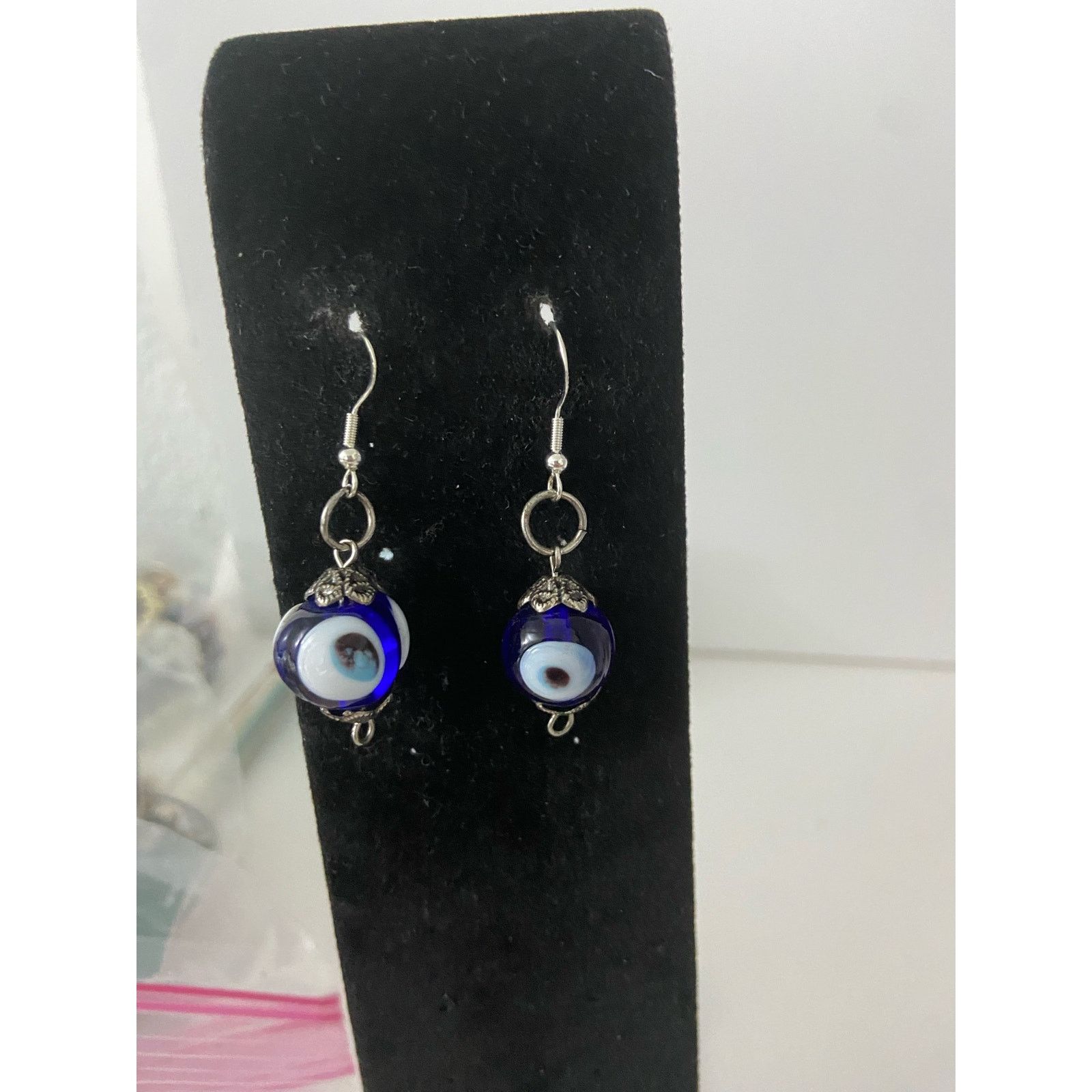 Handmade Blue Eye Earrings Size ONE SIZE - 2 Thumbnail