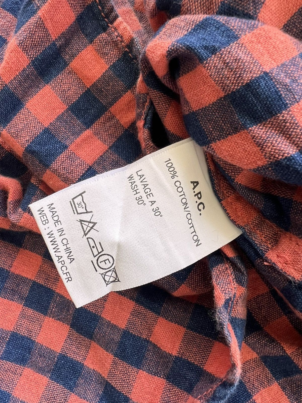 A.P.C. A.P.C. Button Down Plaid Oxford Long Sleeves Shirt Size US XS / EU 42 / 0 - 7 Thumbnail