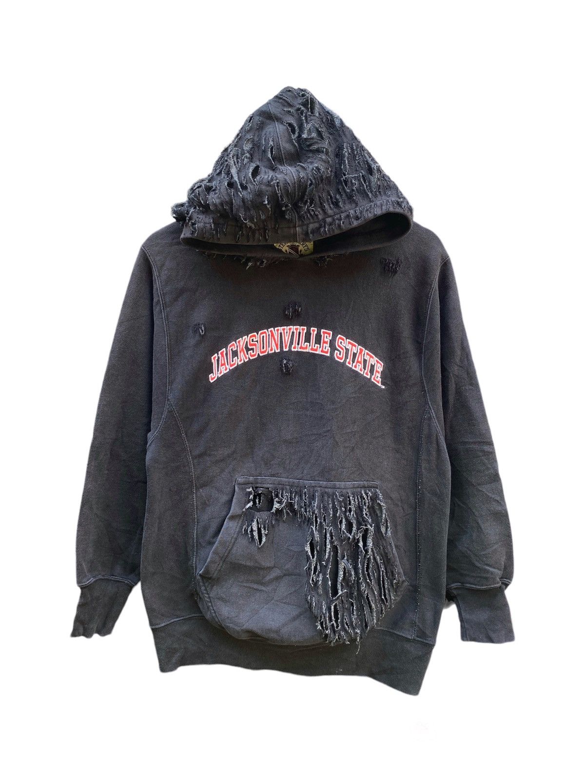 14th Addiction × If Six Was Nine × KMRii Japanese Steve&Barrys Crazy Distressed Grunge Trashed Hoodie Size US M / EU 48-50 / 2 - 1 Thumbnail