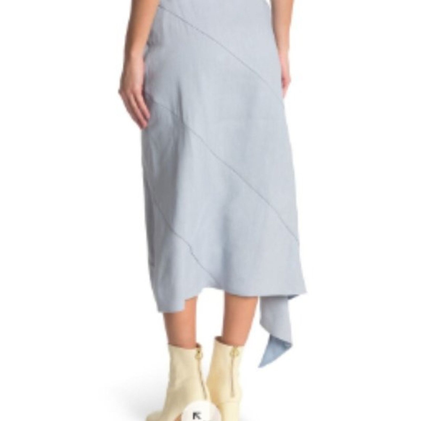 Off-White Off-White Spiral Draping Slit Skirt Baby Blue size 6 Size 28" / US 6 / IT 42 - 2 Thumbnail
