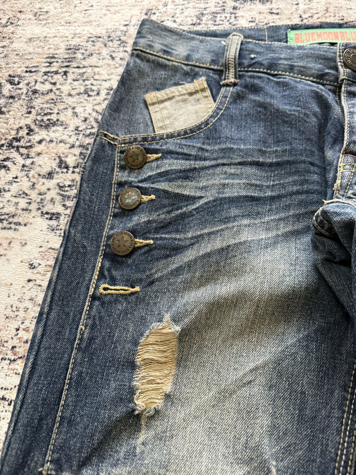 Hysteric Glamour BlueMoon Japan Paneled Surf Edition Straight Jeans Size US 30 / EU 46 - 11 Thumbnail