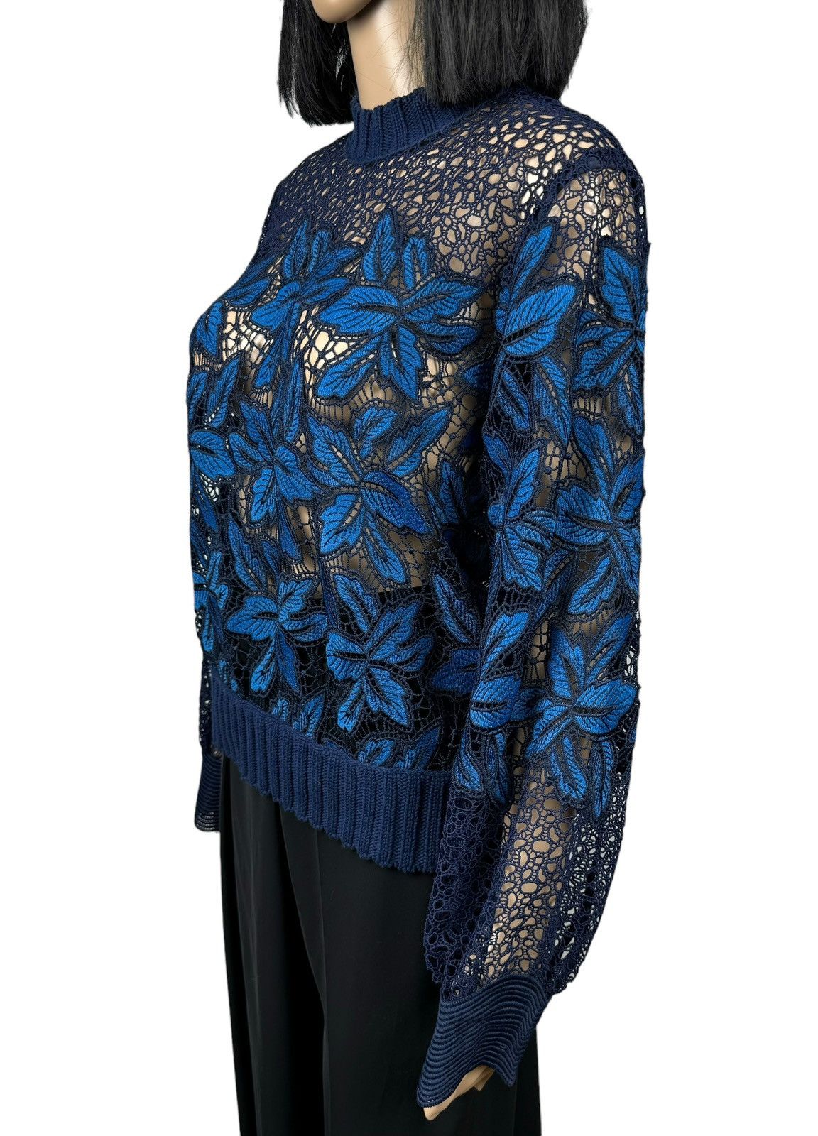 Sea New York Crotchet Sweater Mesh Embroidered size M