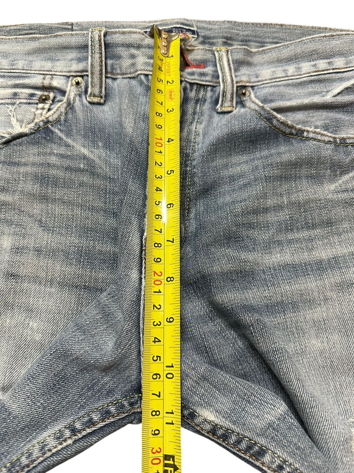 14th Addiction Vintage Japanese Brand Faded Wash Distress Loose Jeans Size US 31 - 15 Thumbnail