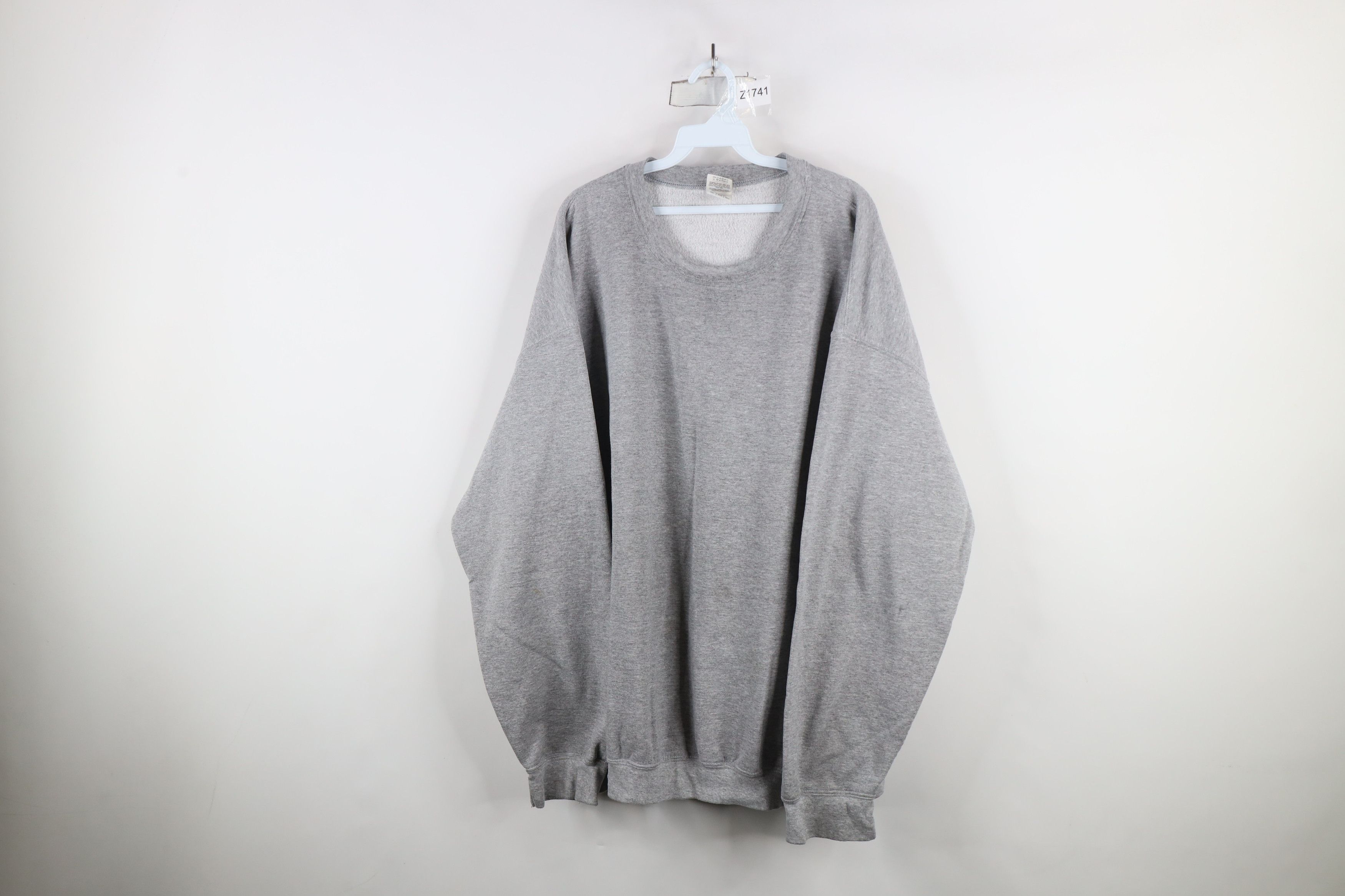 Vintage Vintage 90s Y2K Streetwear Crewneck Sweatshirt Heather Gray Size US XXL / EU 58 / 5 - 1 Thumbnail