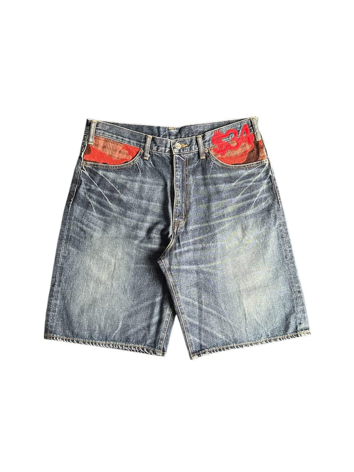 Swagger Swagger Rhinestone Denim Shorts Size US 34 / EU 50 - 1 Thumbnail