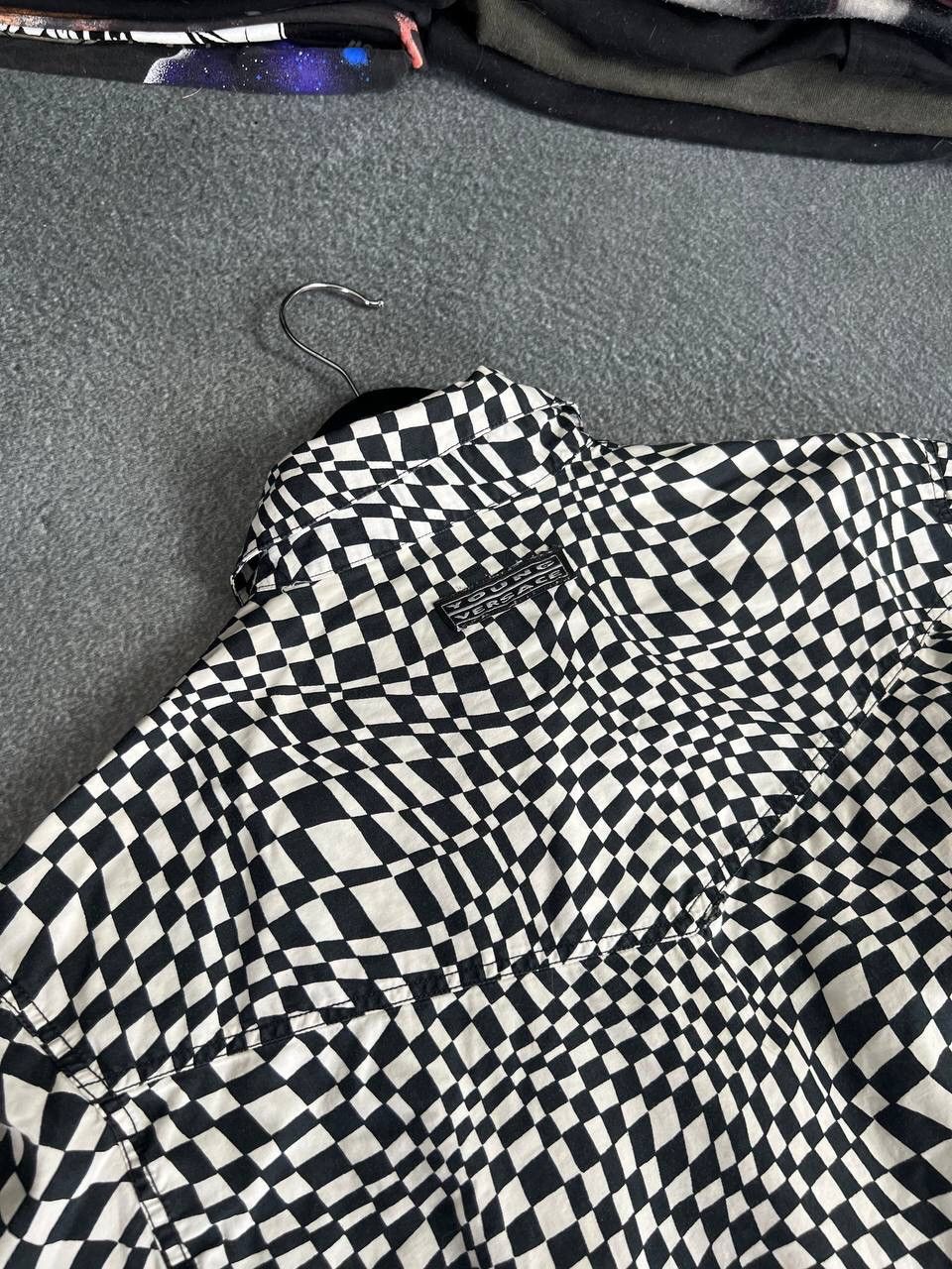 Versace Vintage Versace Y2K Checked Button Up Shirt Size M / US 6-8 / IT 42-44 - 8 Thumbnail