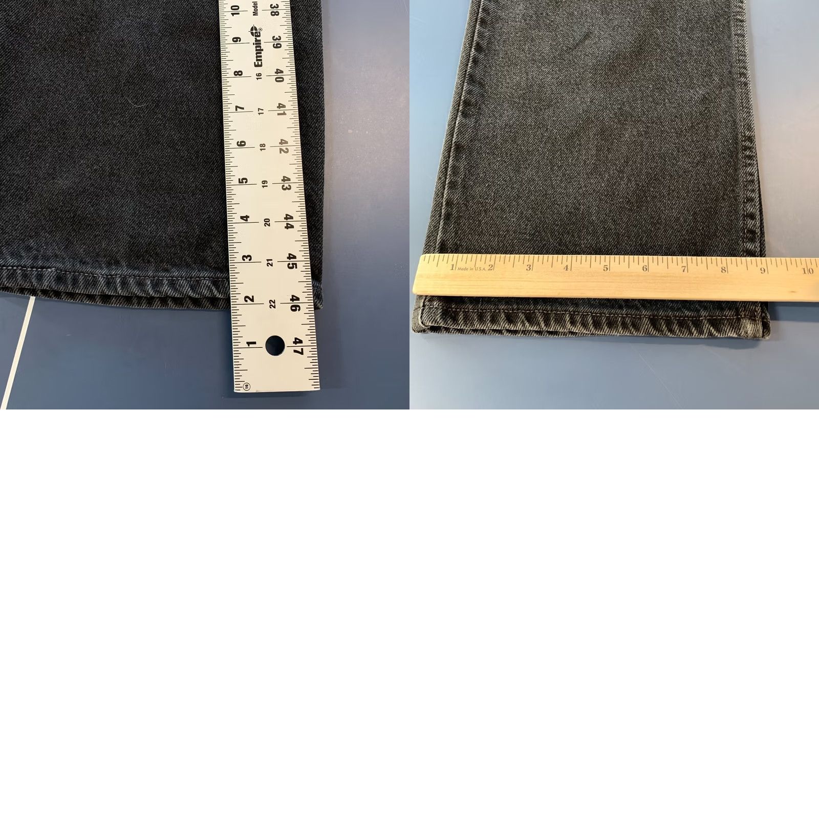 Levi's VINTAGE Levi's 505 Black Denim Jeans Mens Straight Regular 35x34 90s Theme Leather? Size US 38 / EU 54 - 11 Thumbnail
