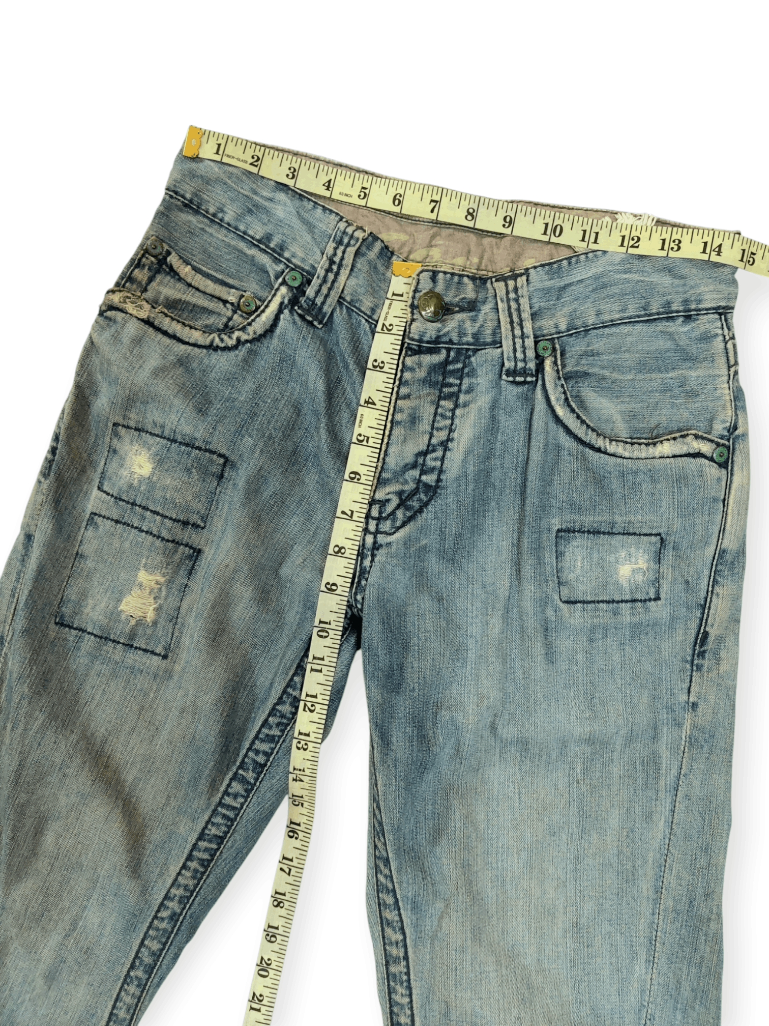 14th Addiction Stitch's Flare Distressed Denim Size US 29 - 19 Thumbnail