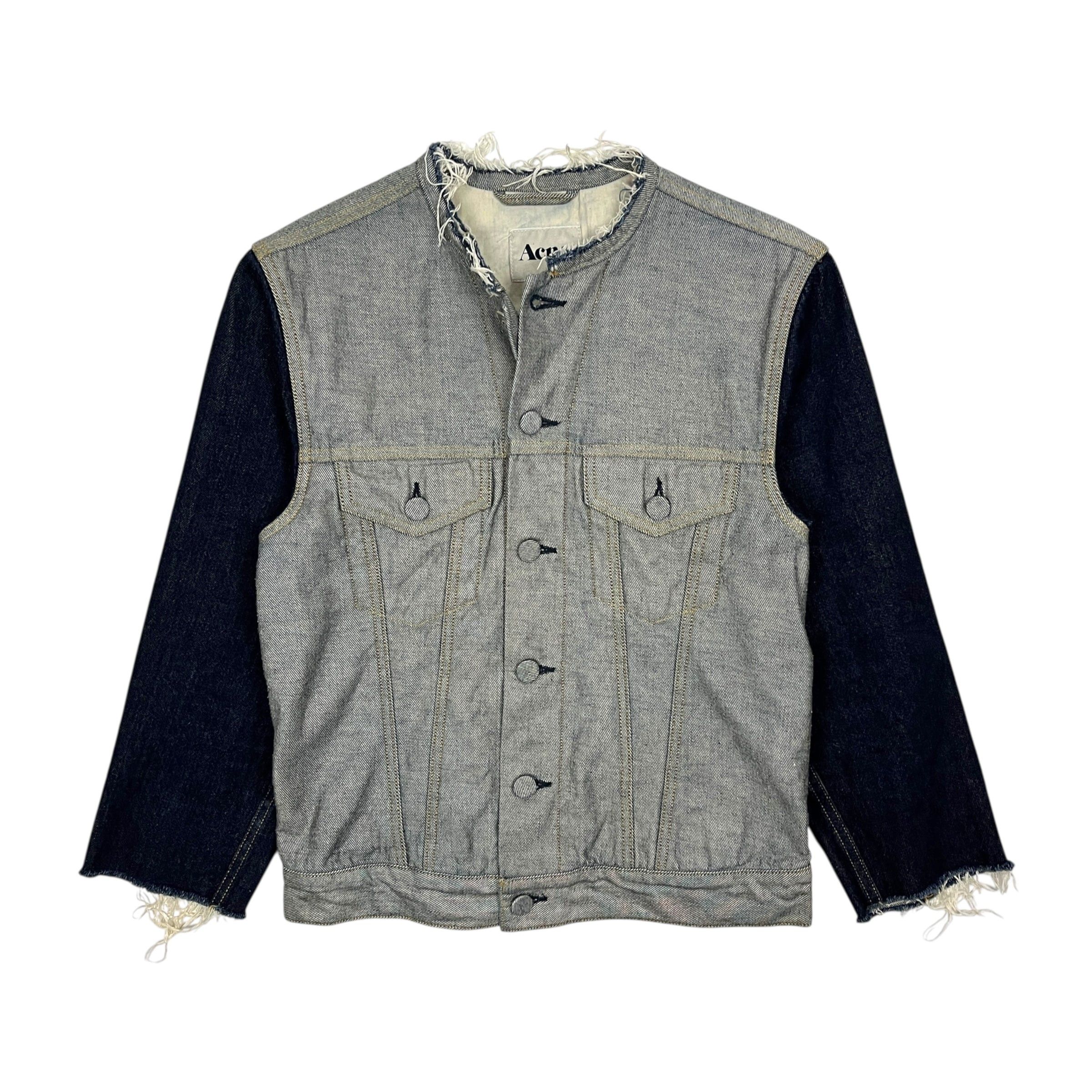 Acne Studios Women's Distressed Acne Studios Two Tone Denim Jacket Size S / US 4 / IT 40 - 1 Thumbnail