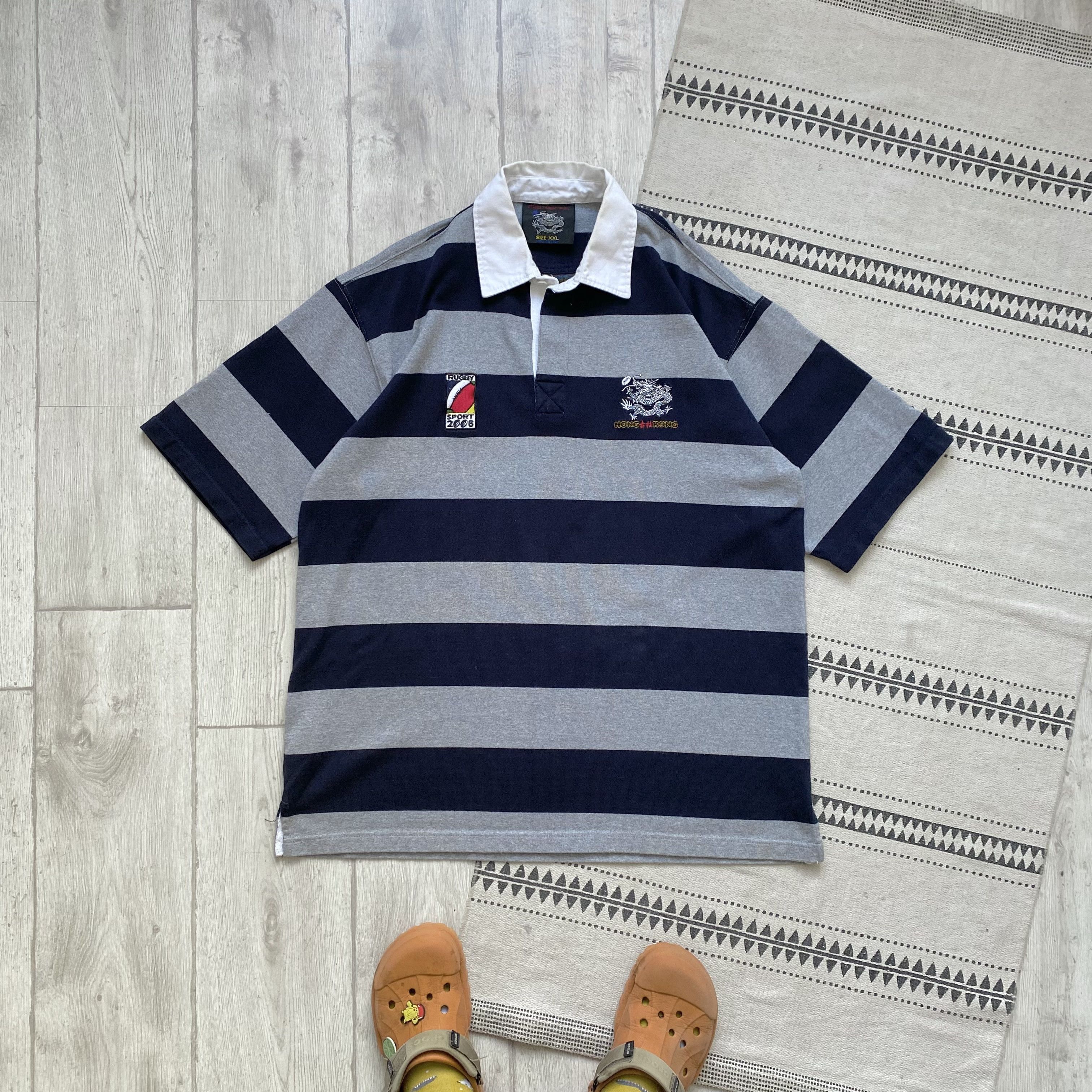 Japanese Brand 🏈 Vintage 06s Hong Kong Rugby jersey Polo Tee Blockore Size US XXL / EU 58 / 5 - 1 Thumbnail