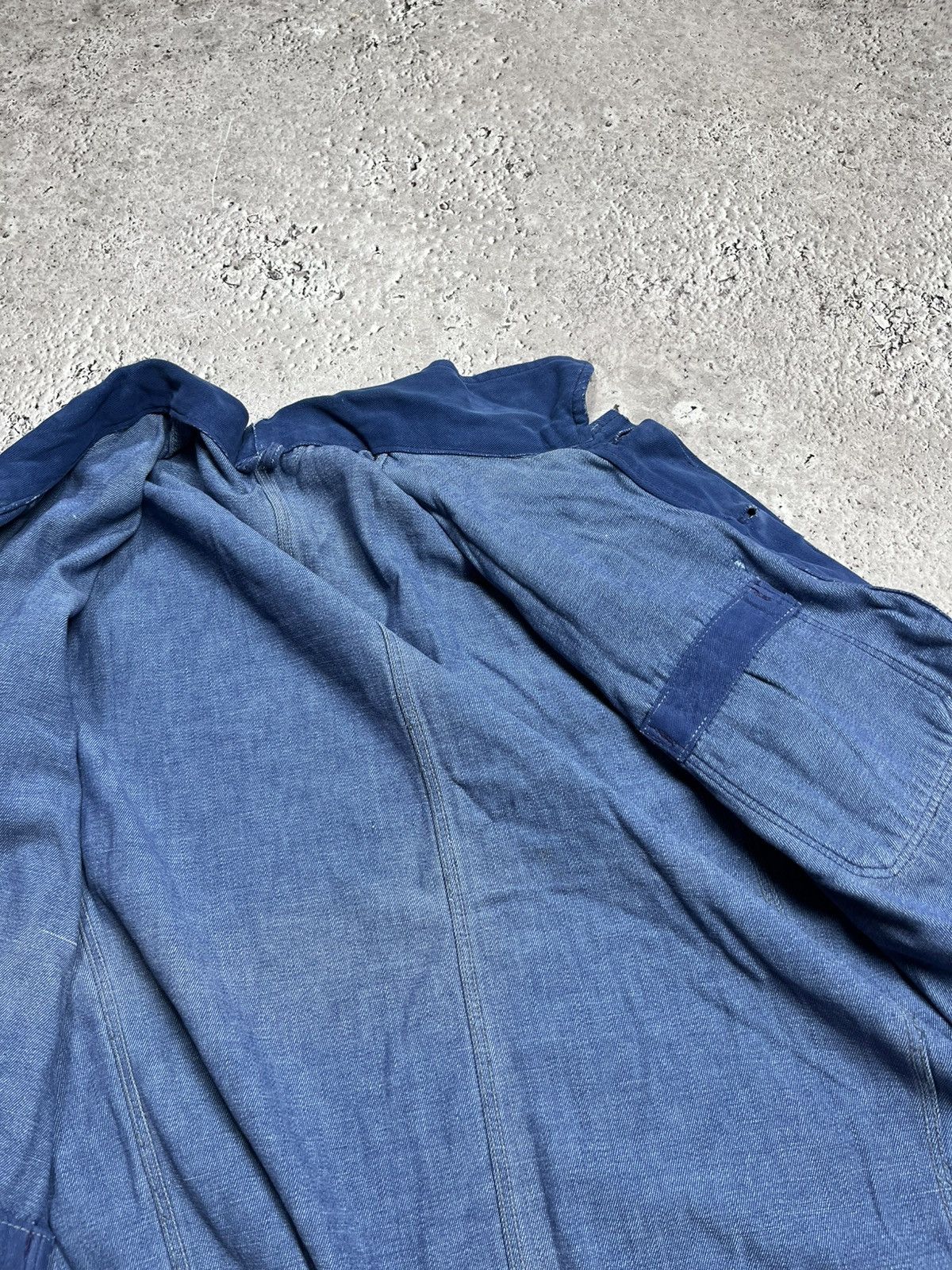 Other Vintage Workwear Distressed French Chore Jacket Blue Canvas Size US M / EU 48-50 / 2 - 12 Thumbnail
