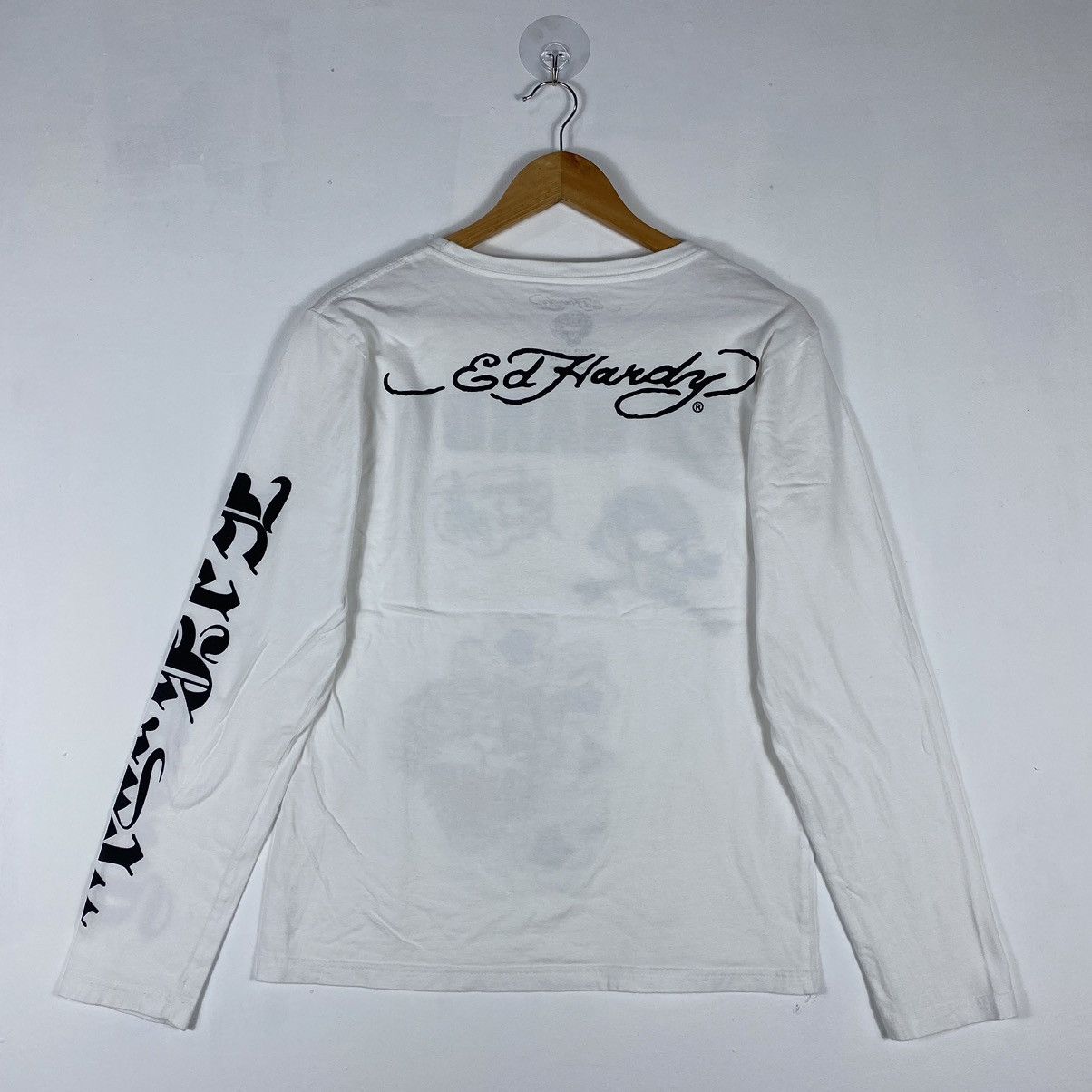 Ed Hardy ED HARDY Drawn By Ed Hardy Tattoo Long Sleeve Women Tee Size XL / US 12-14 / IT 48-50 - 7 Thumbnail