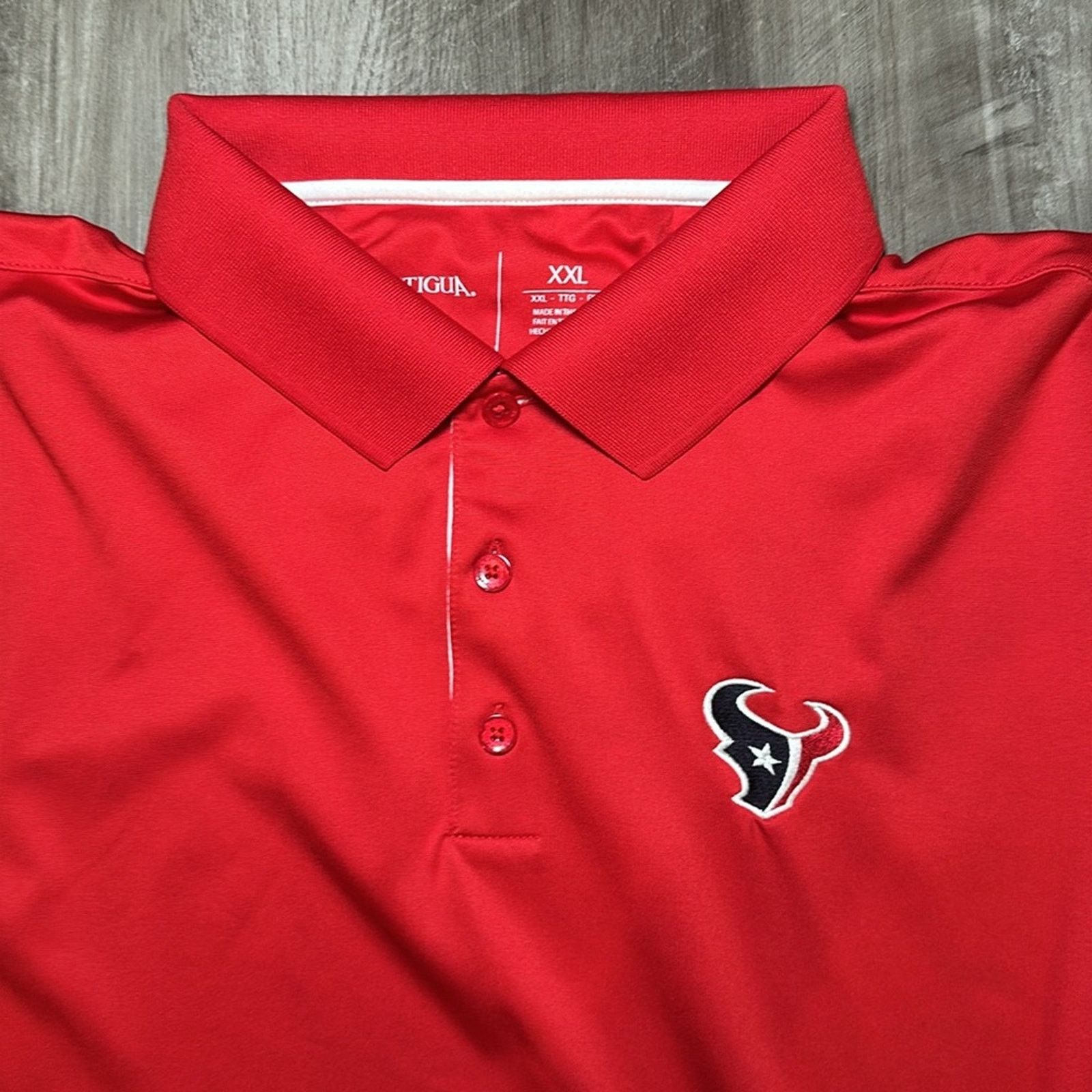 Antigua Houston Texans Antigua Polo - 2XL Size US XXL / EU 58 / 5 - 5 Thumbnail
