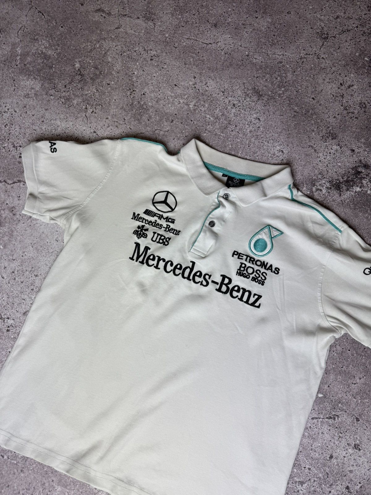 Mercedes-Benz × Vintage Mercedes Benz Hugo Boss Polo T Shirt Racing Size US XL / EU 56 / 4 - 3 Thumbnail