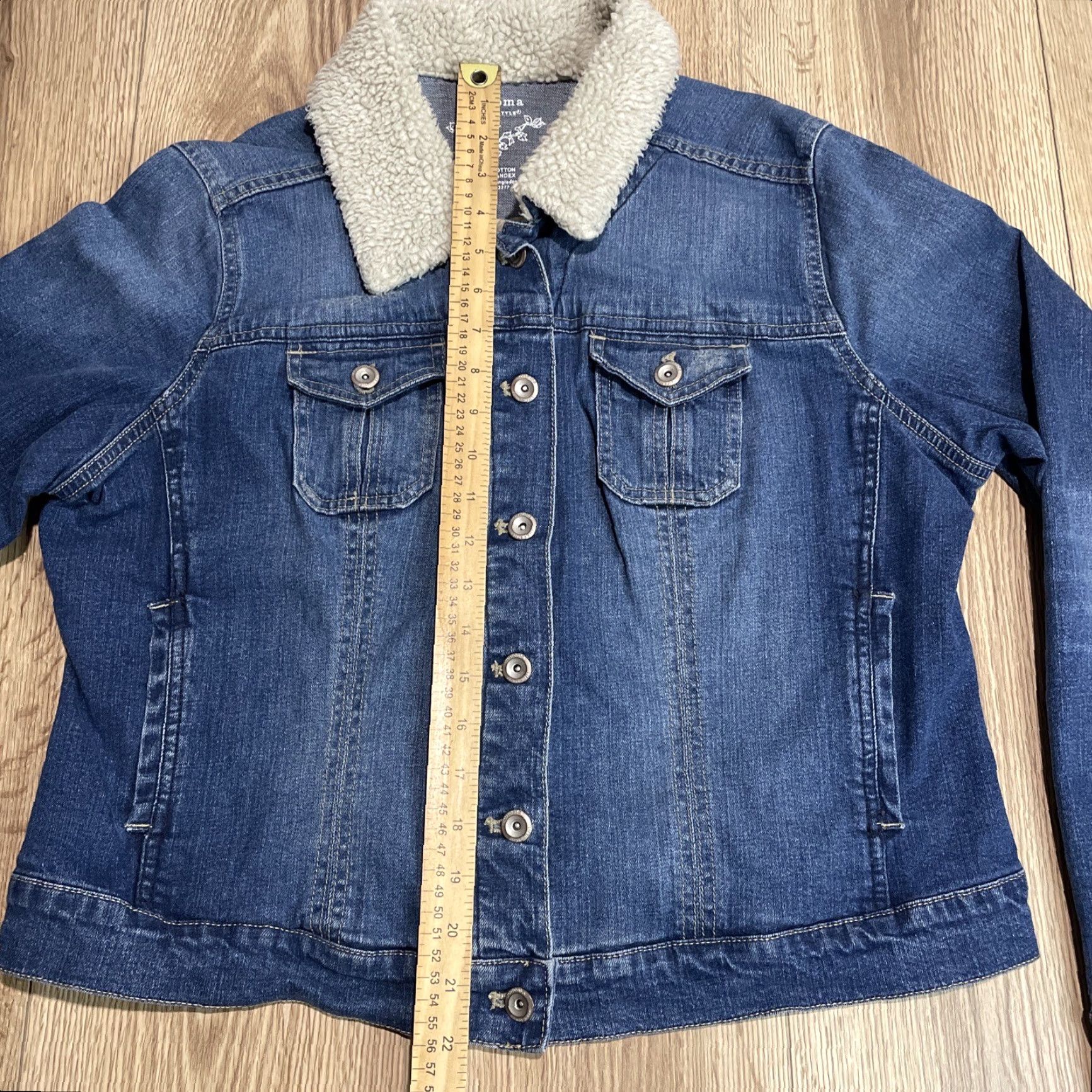 Denime VINTAGE Sonoma Women's Denim Trucker Jacket XL Blue Casual Classic 80s Size 40" / US 18 - 3 Thumbnail