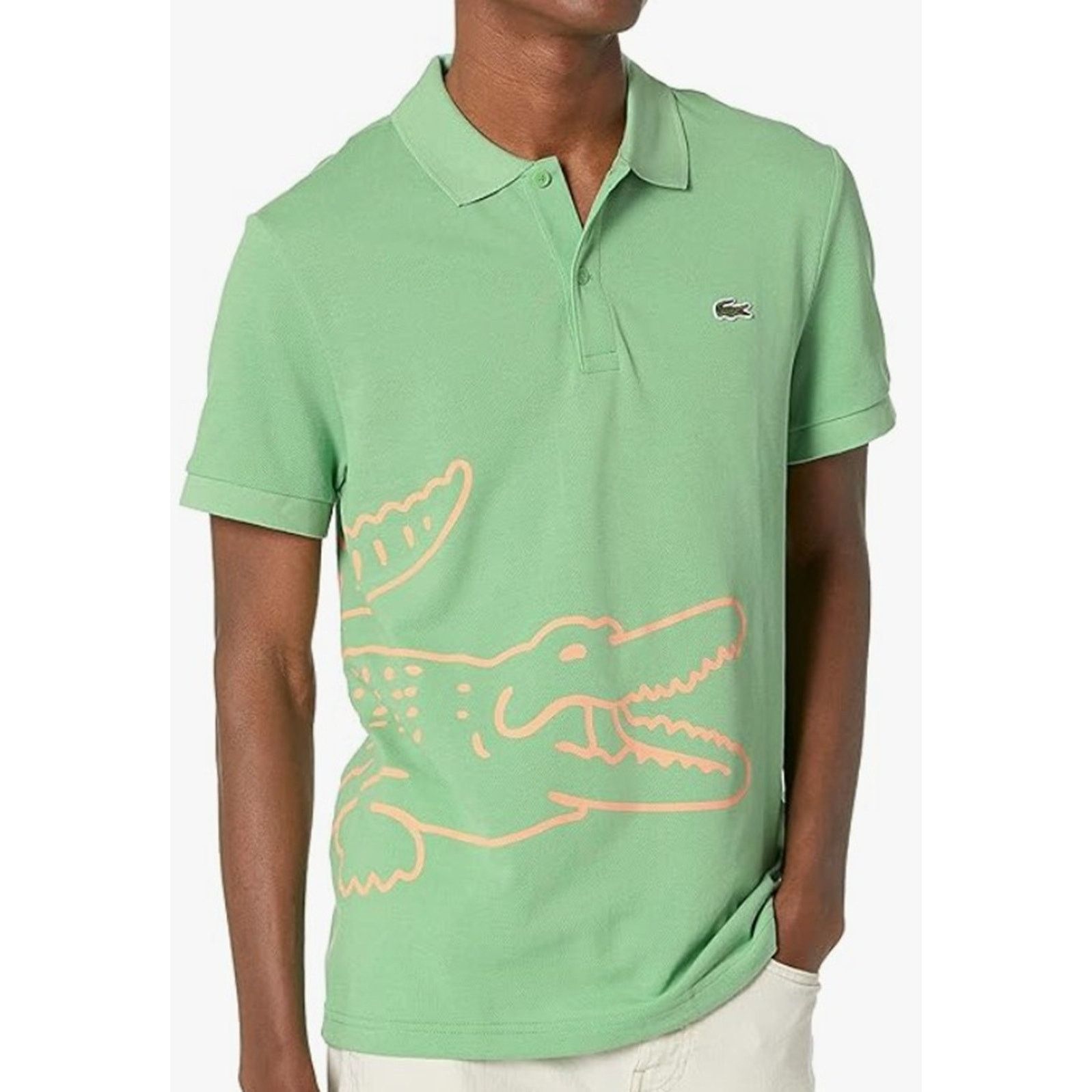 Lacoste Lacoste Men's Regular Fit Big Croc Graphic Polo Shirt S Size US S / EU 44-46 / 1 - 1 Thumbnail