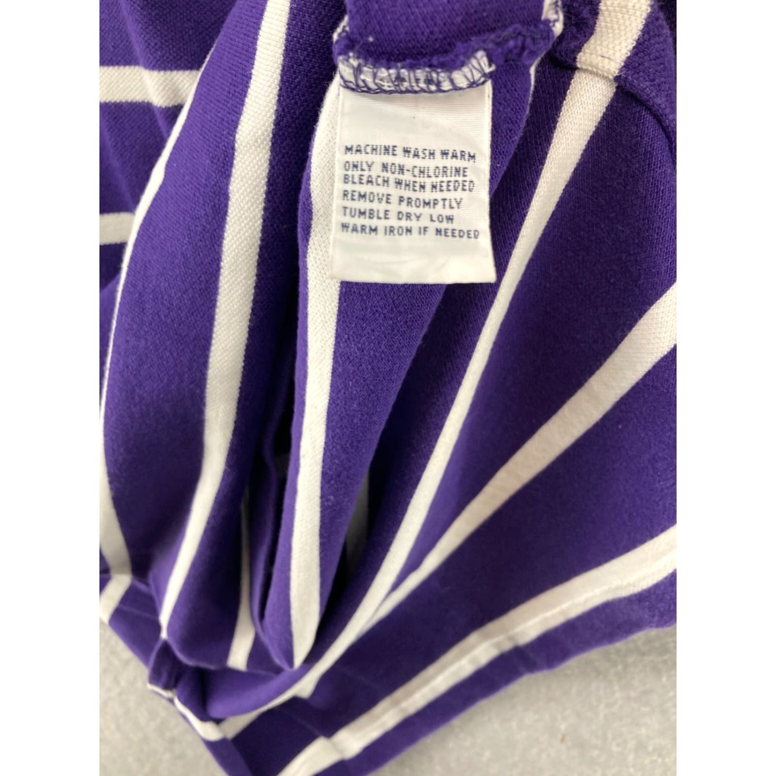 Polo Ralph Lauren VINTAGE Polo Ralph Lauren Mens Shirt Large Purple Stripe Pocket Pony Size US L / EU 52-54 / 3 - 6 Thumbnail
