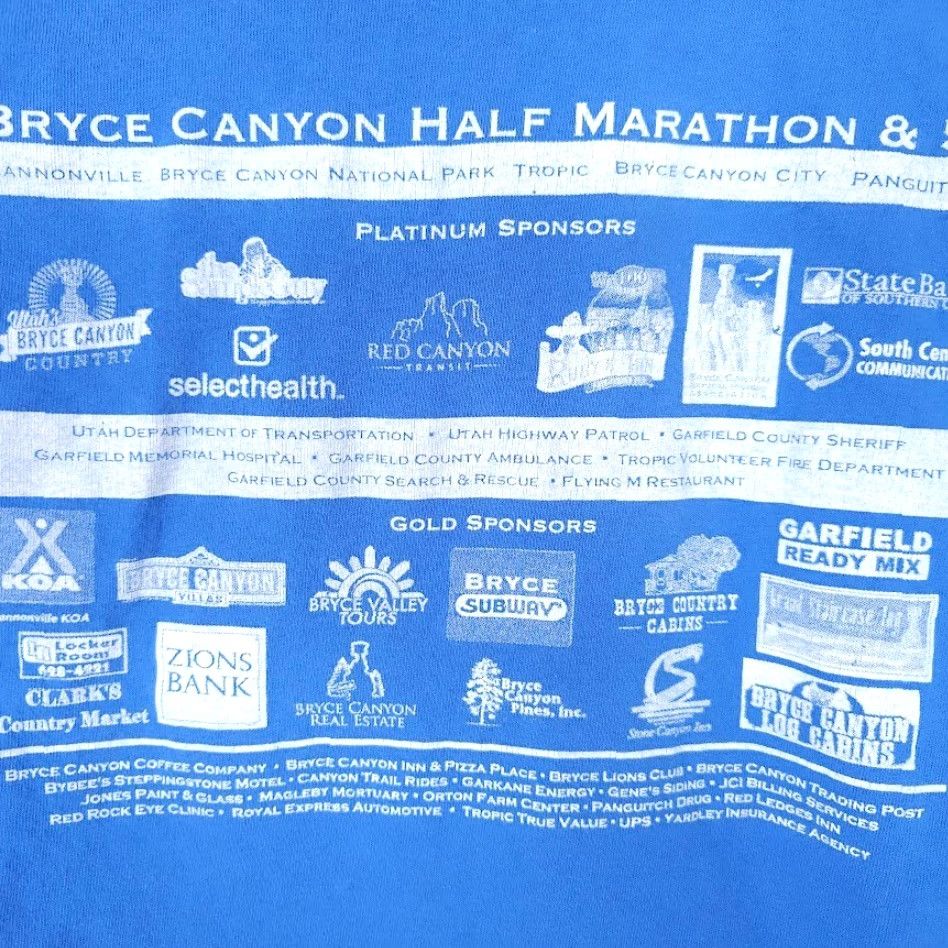Port & Company Bryce Canyon National Park Shirt Mens Small Blue Half Marathon & 5K Port & Company Size US S / EU 44-46 / 1 - 5 Thumbnail