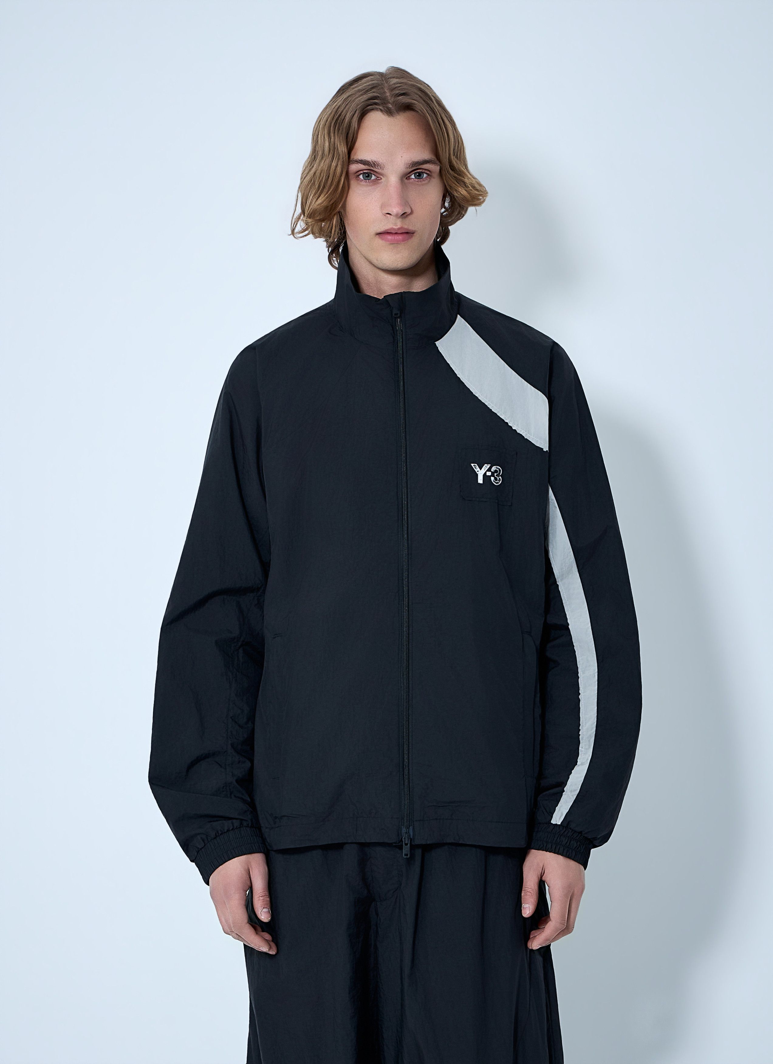 Y-3 Raw Edge 3 Stripes Nylon Shell Jacket Size XL / US 12-14 / IT 48-50 - 1 Thumbnail