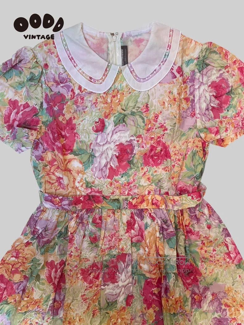 Paco Rabanne Paco Rabanne Floral short-sleeve maid-style dress Size S / US 4 / IT 40 - 4 Thumbnail