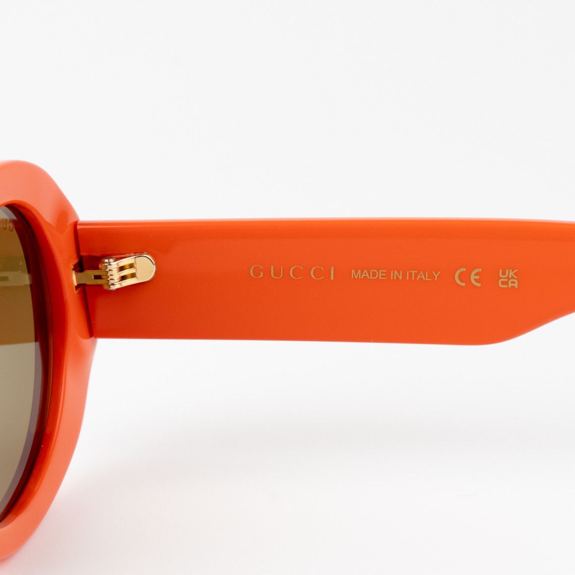 Gucci NEW Gucci GG1587S 003 Orange Brown Women Oval Sunglasses Size ONE SIZE - 7 Thumbnail