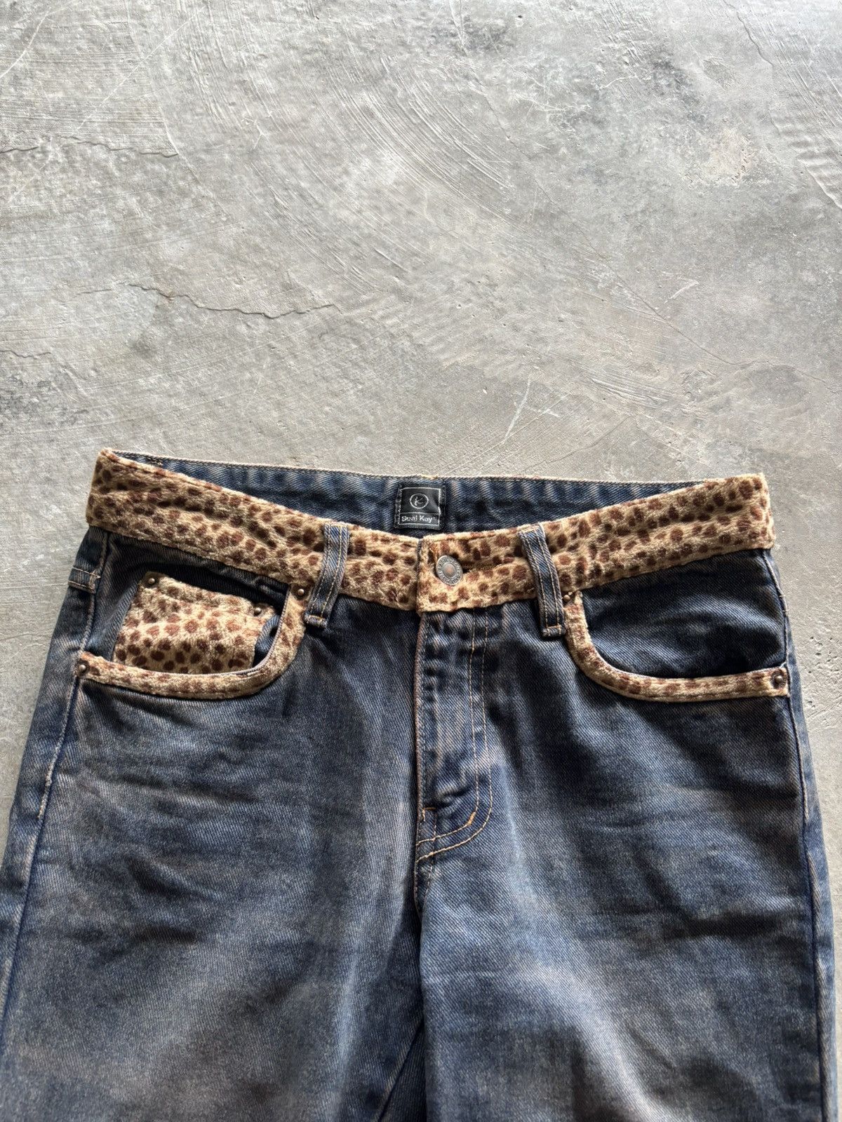 Hysteric Glamour vintage seal kay flared jeans cheetah leopard design rusty Size 26" / US 2 / IT 38 - 3 Thumbnail