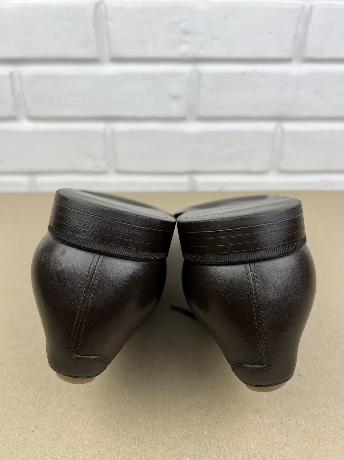 Gucci GUCCI Oxfords Leather Shoes Lace Up GG Metal Logo Brown Mens Size US 8.5 / EU 41-42 - 13 Thumbnail