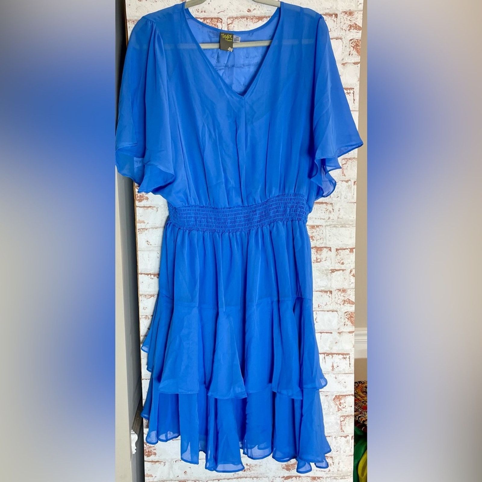 & Other Stories Taylor Blue Crepe Mini Dress Sz16 Size XL / US 12-14 / IT 48-50 - 1 Thumbnail