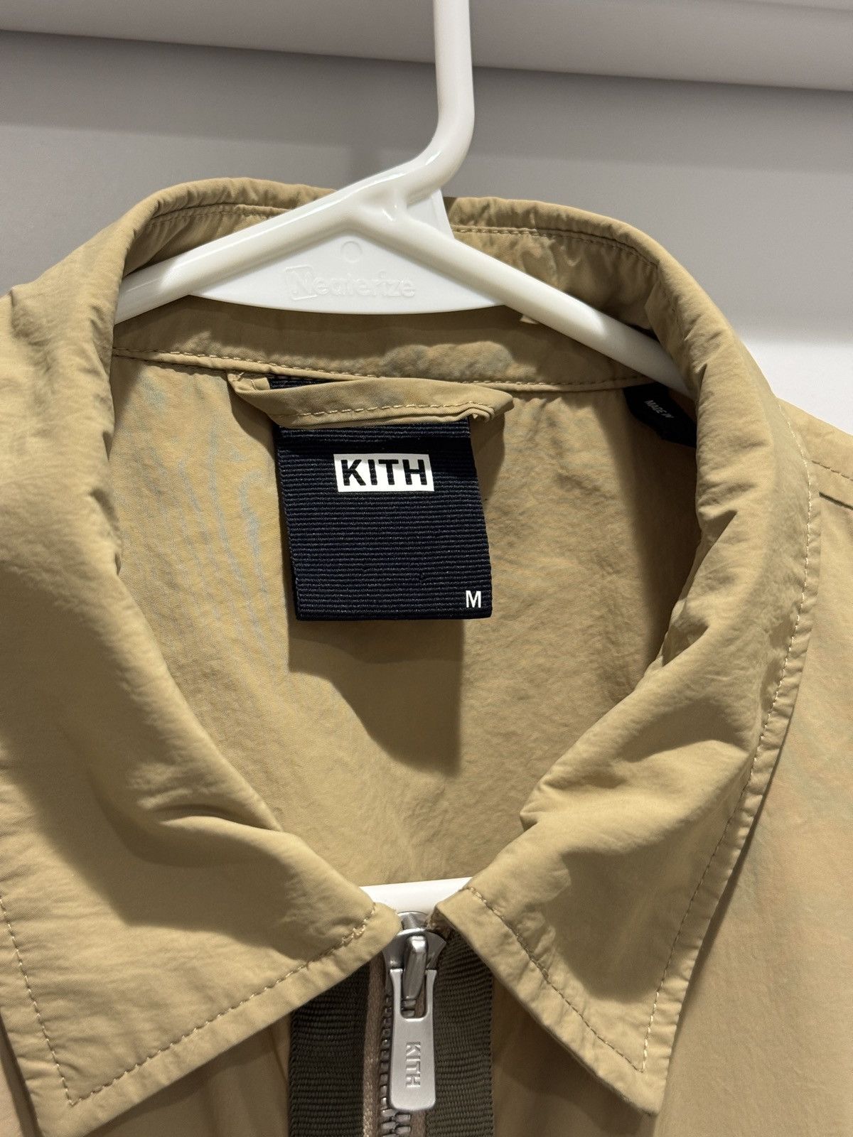 Kith Kith Mens Military Crispy Nylon Work Shirt Travertine Size M Size US M / EU 48-50 / 2 - 5 Thumbnail