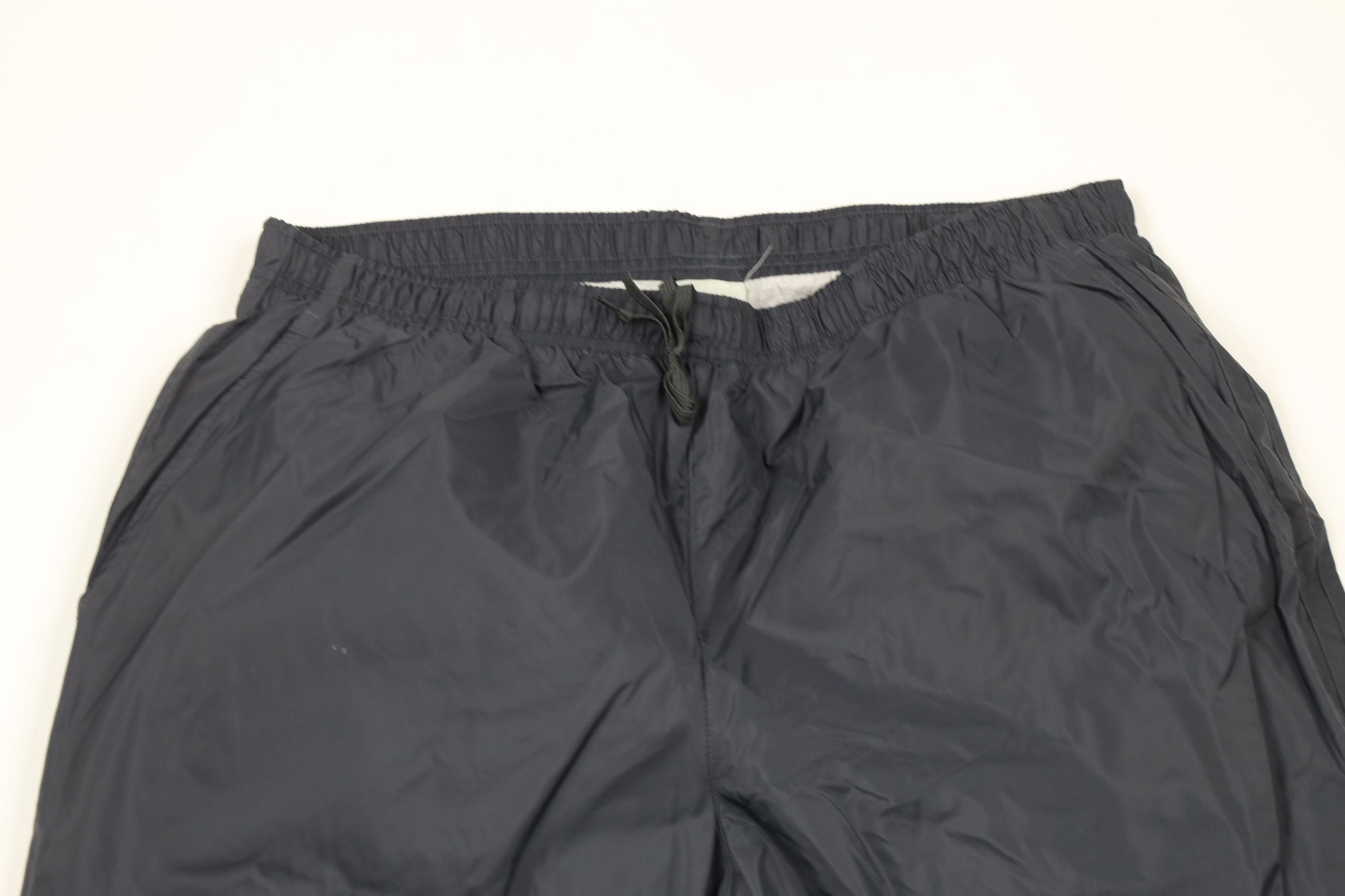 Nike × Vintage Vintage Nike Mini Swoosh Lined Wide Leg Pants Blue Nylon Size ONE SIZE - 2 Thumbnail