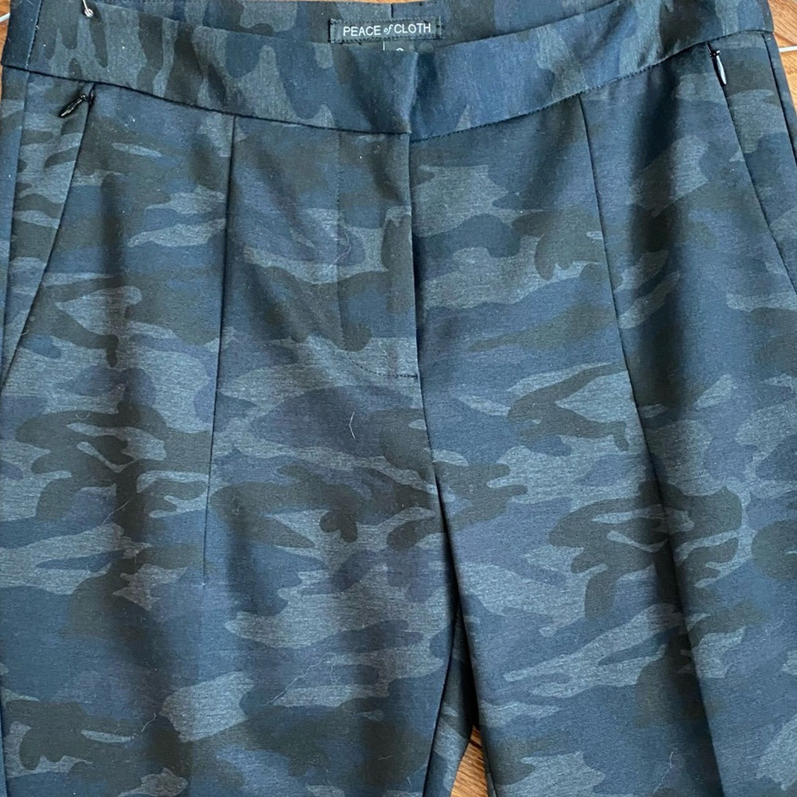 Other $197 Peace of Cloth NY Knit Slim Crop Navy Camo PANT 8 EUC Size 30" / US 8 / IT 44 - 7 Thumbnail