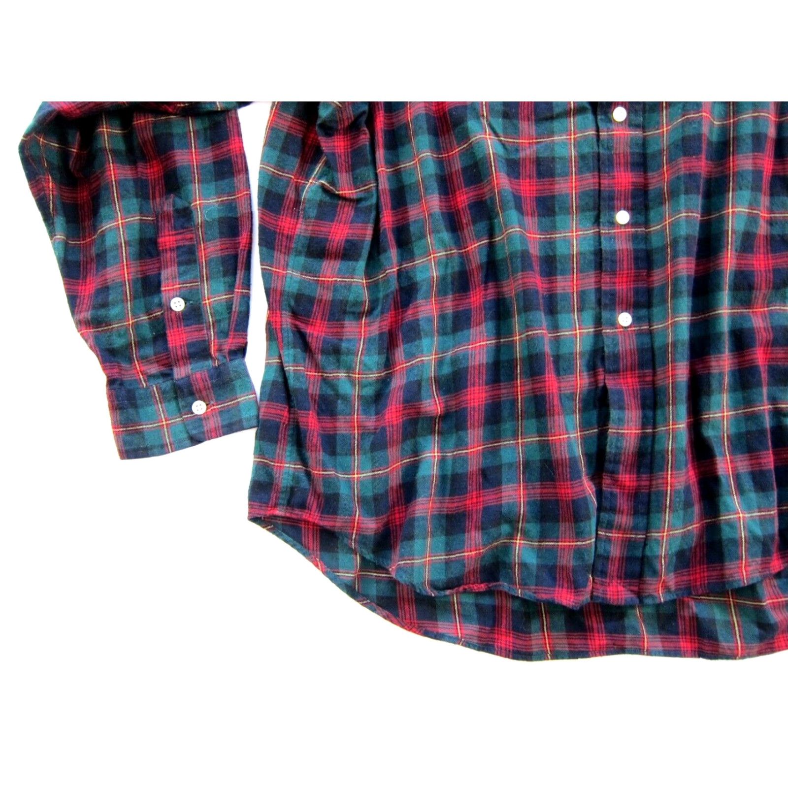 Ralph Lauren VINTAGE Ralph Lauren Blake Shirt Men XL Plaid 100% Cotton Long Sleeve Button-Down Button-Up Red Green 90s Mens Size US XL / EU 56 / 4 - 6 Thumbnail
