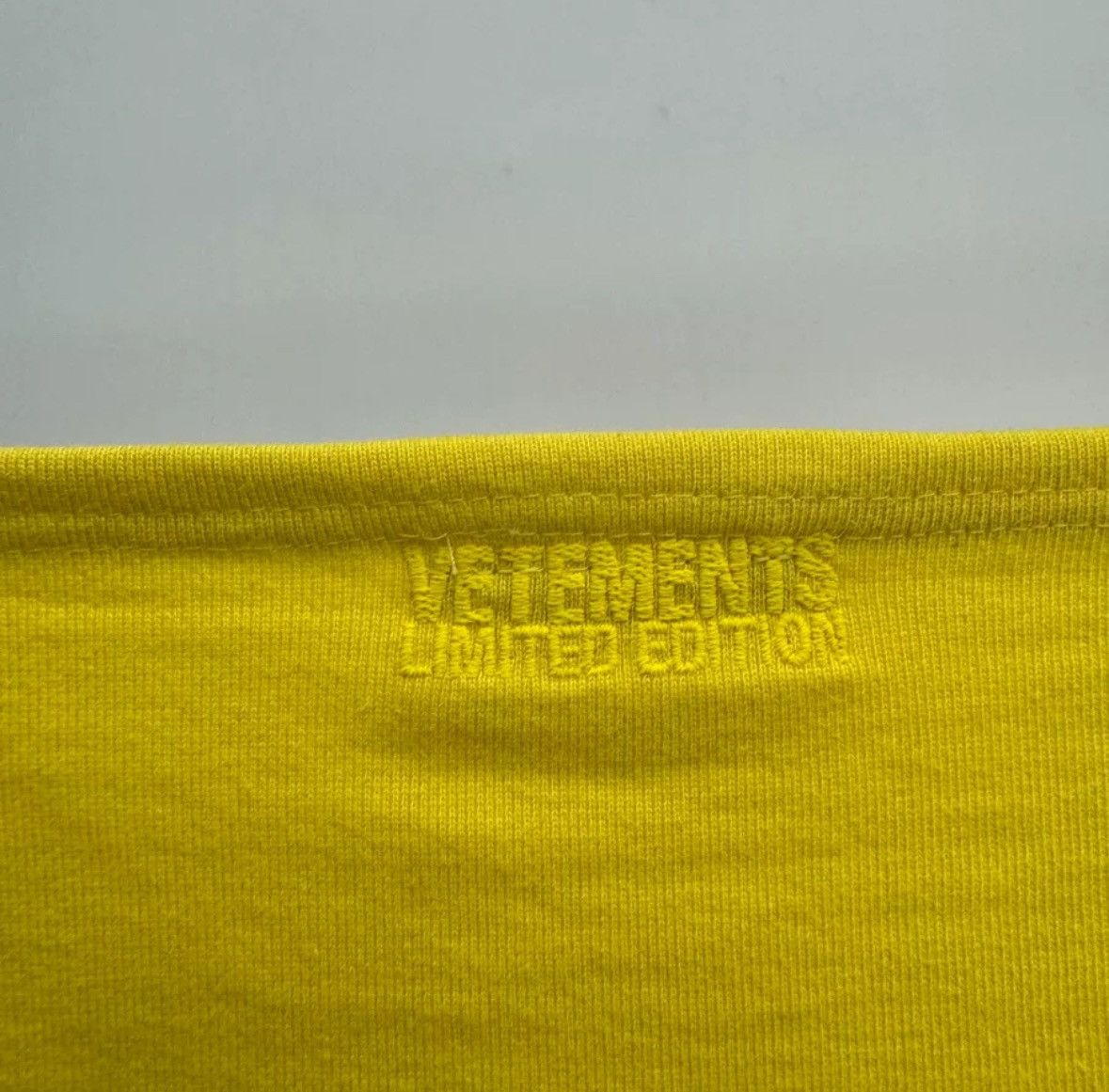 Vetements Yellow Foam Logo Short Sleeve 2412-Nextarrow