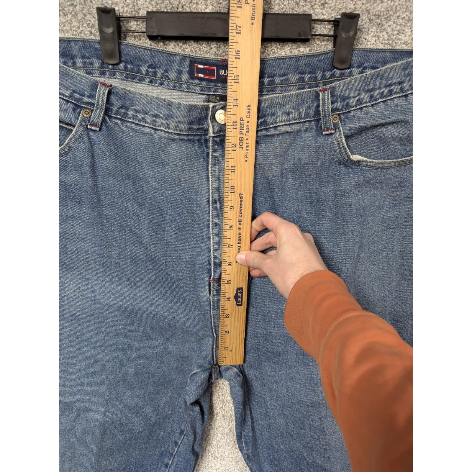 Bugle Boy VINTAGE Bugle Boy Jeans 44x28.5 Relaxed Fit High Rise Skater Streetwear Mens Jeans 90s Grunge Retro Blue Denim Size US 30 / EU 46 - 3 Thumbnail