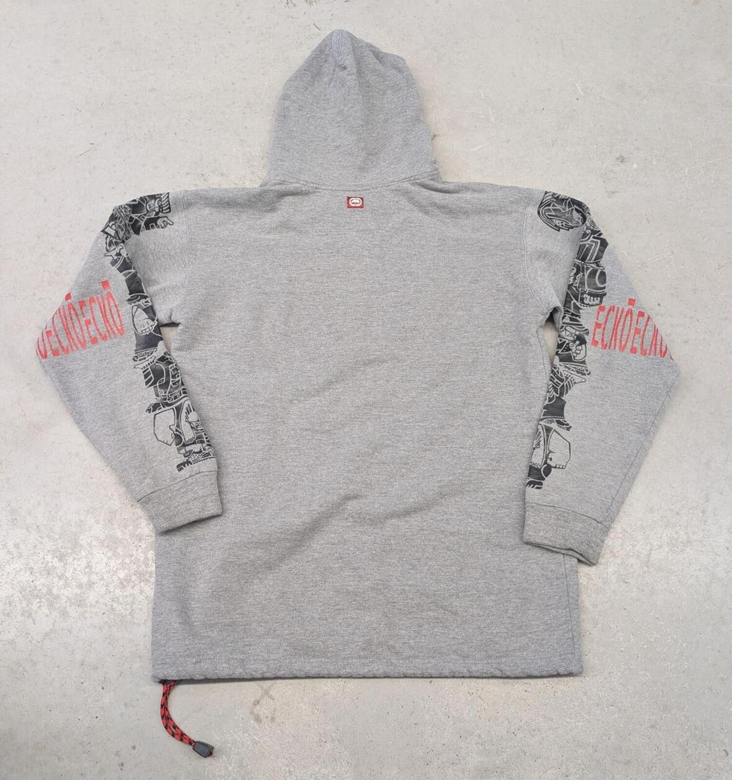 Ecko Unltd. Y2K Ecko Unltd Rhino Comic Graphic Sleeves Gray Hoodie Size US L / EU 52-54 / 3 - 3 Thumbnail
