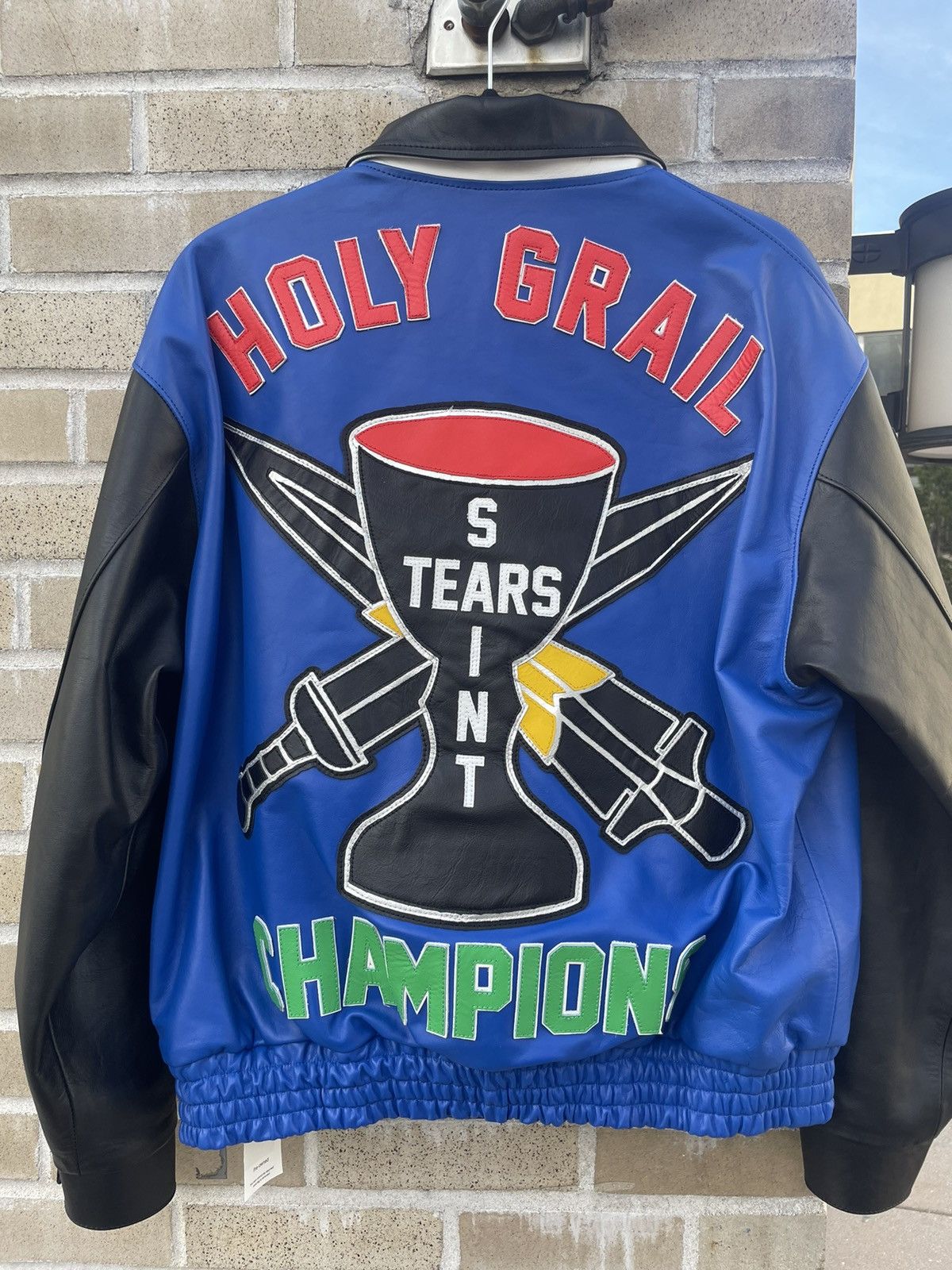 DENIM TEARS × Saint Michael Saint Michael Leather Holy Grail Jacket Size US S / EU 44-46 / 1 - 4 Thumbnail