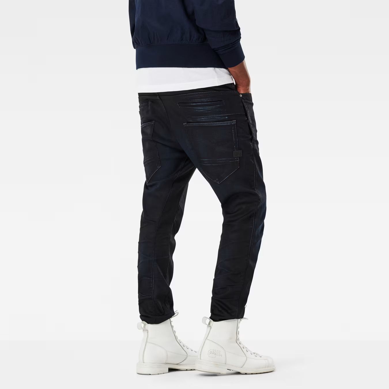 G-Star G-Star Raw D-Staq 3D Slim Dark Aged Denim Jeans Size US 33 - 1 Thumbnail