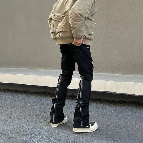 VIBE Straight Boot Cut Flared Pocket Cargo Jeans Size US 30 / EU 46 - 8 Thumbnail