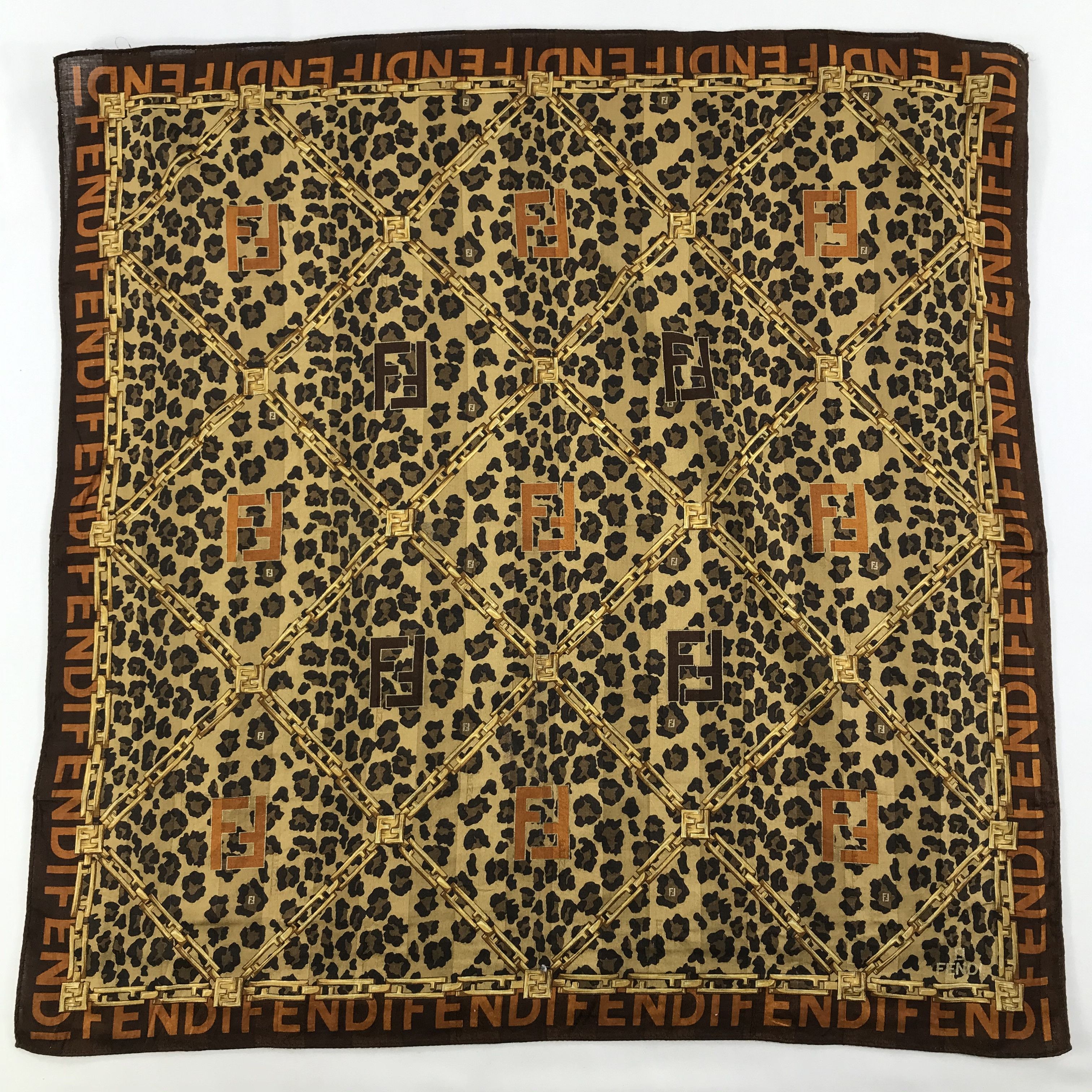 Vintage Vintage Fendi Bandana / Handkerchief / Neckerchief - S1362 Size ONE SIZE - 1 Thumbnail