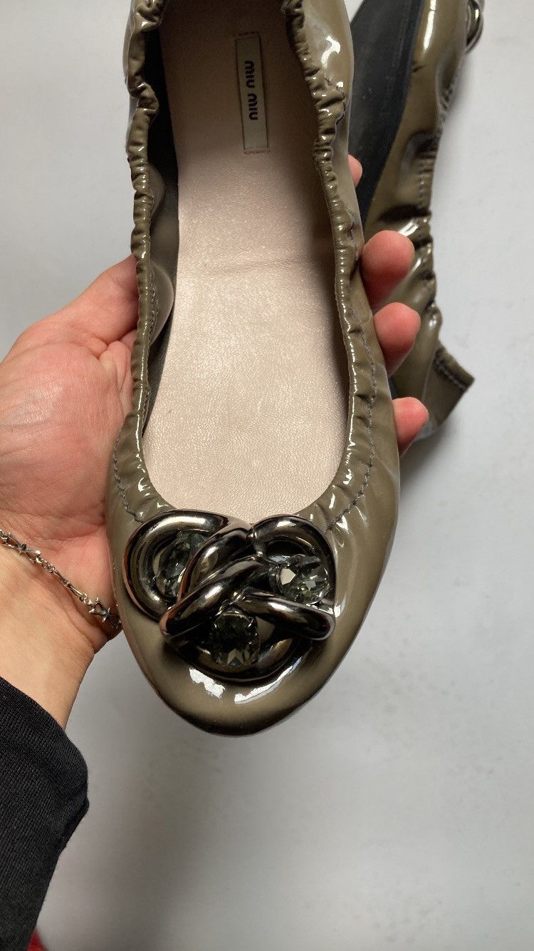 Miu Miu Miu Miu Vinyl Ballet Flats / Ballerinas Size US 8.5 / IT 38.5 - 5 Thumbnail