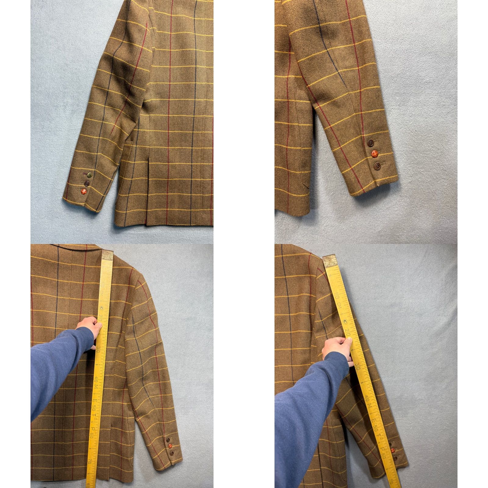 Vintage Joules Blazer Jacket Wool blend brown mens M Size 40R - 11 Thumbnail