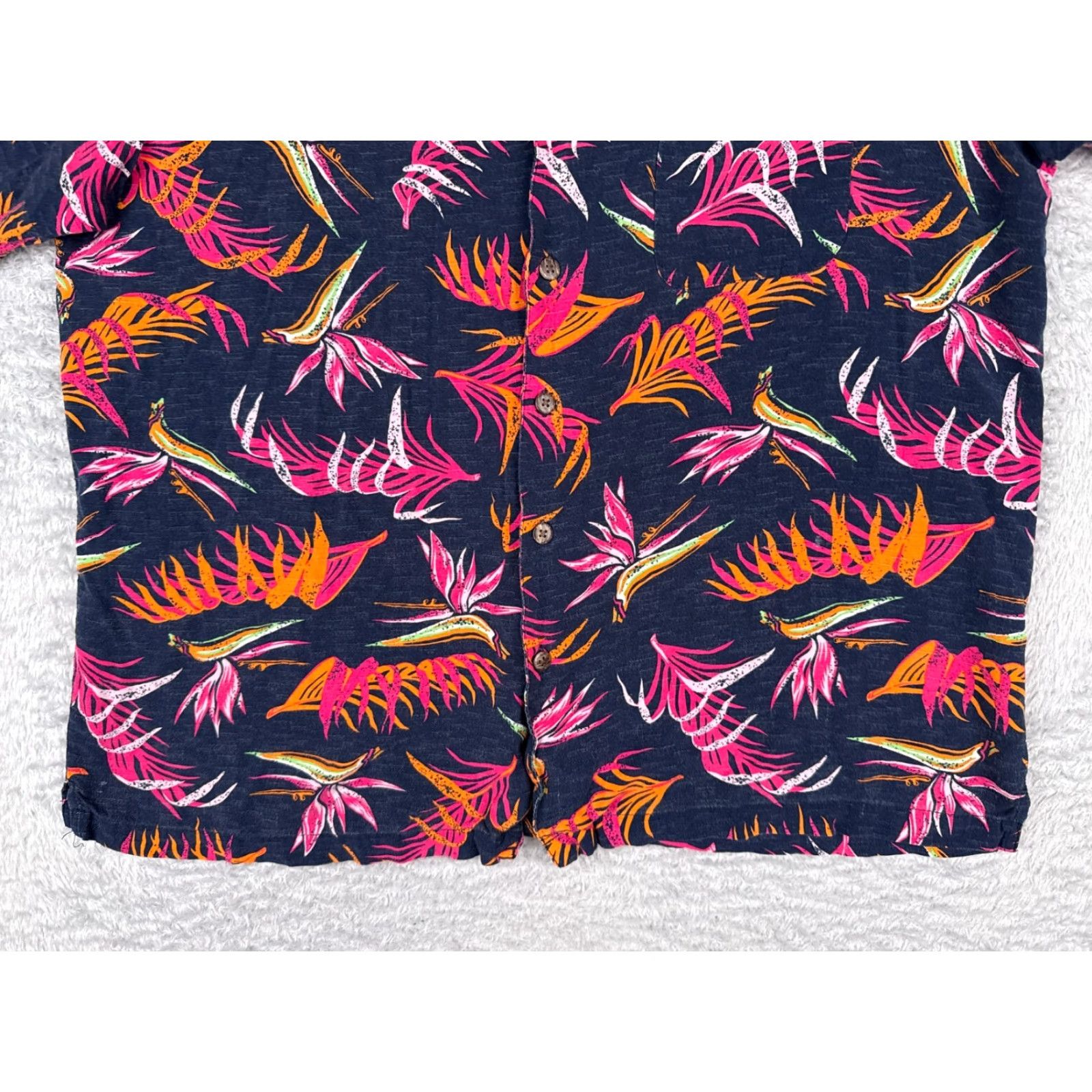 George George Hawaiian Shirt Mens XL Blue Floral Bird of Paradise Button-Up Rayon Size US XL / EU 56 / 4 - 5 Thumbnail