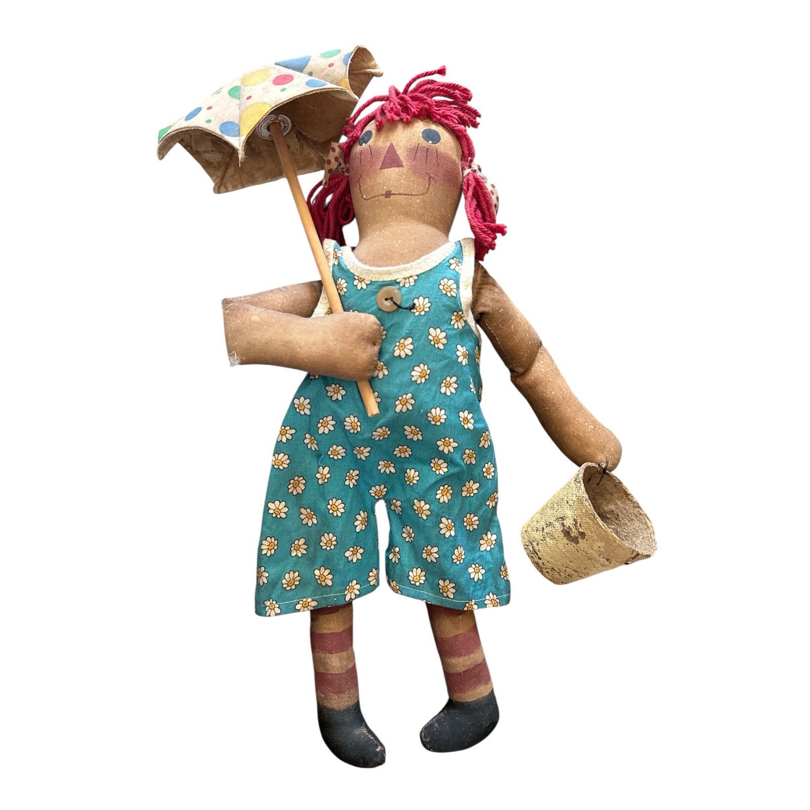 Other Vintage Handmade Raggedy Ann Beach doll RARE 16” Size ONE SIZE - 8 Thumbnail